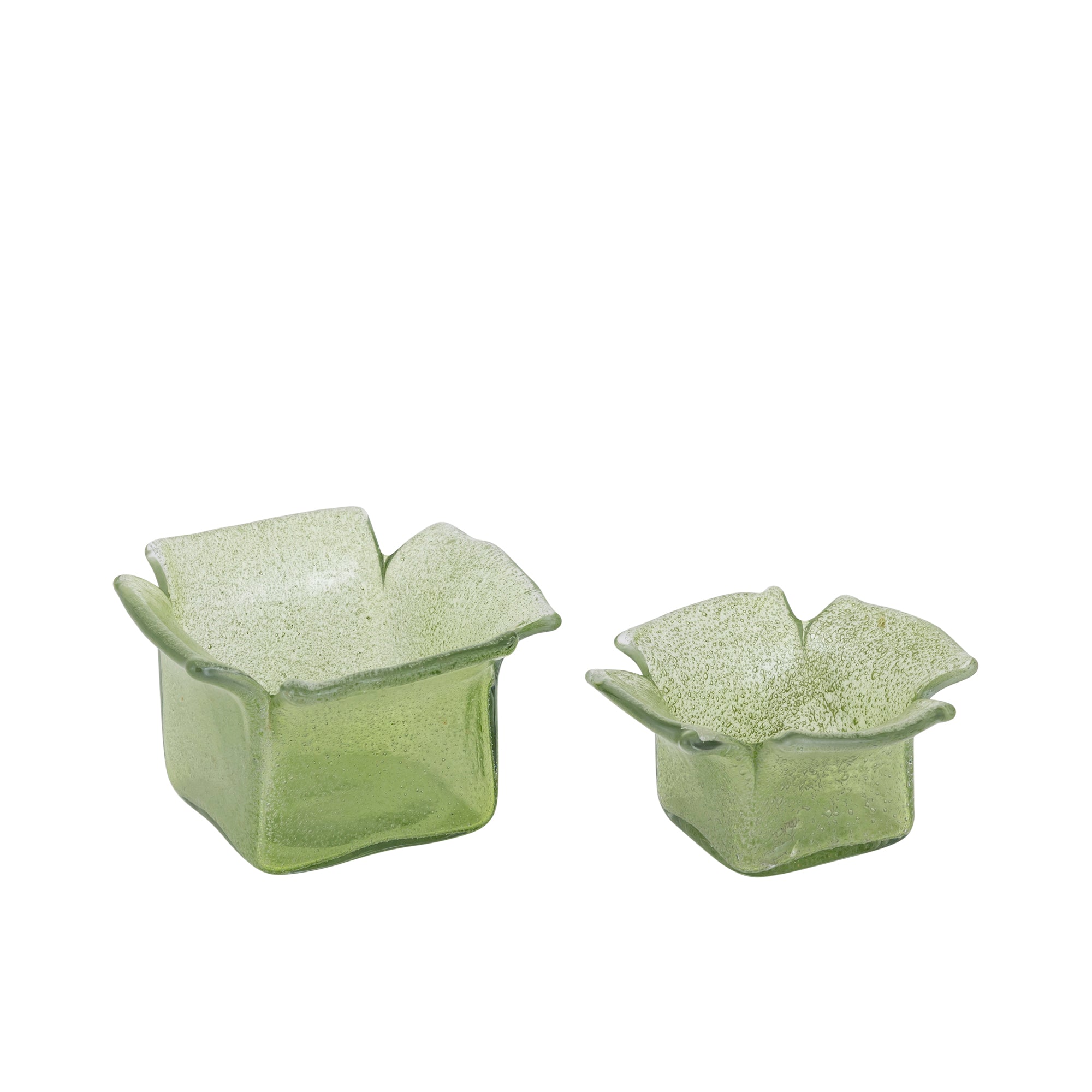 Aliah Photophores en verre - Vert