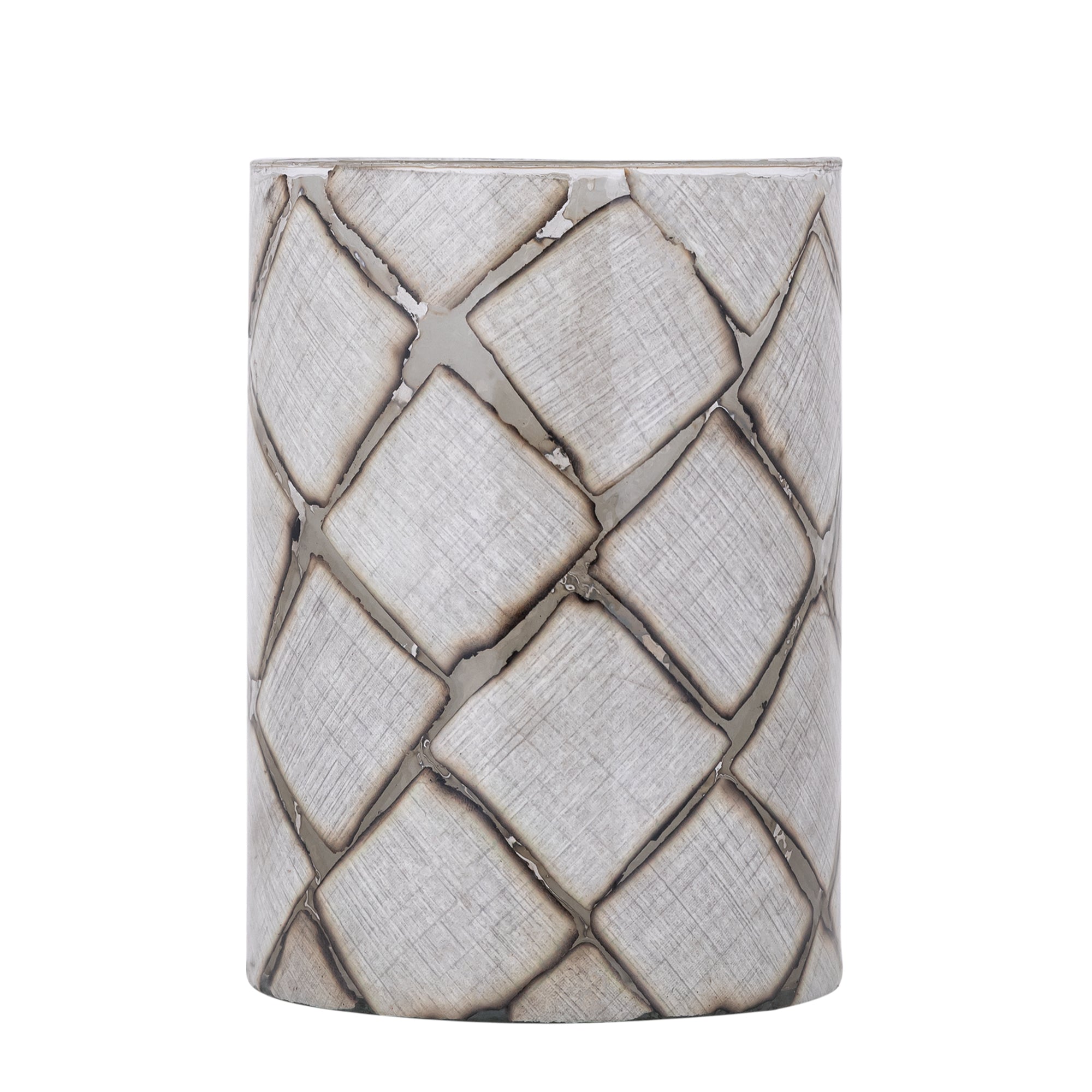 Ajeya Bougeoirs en verre - Blanc