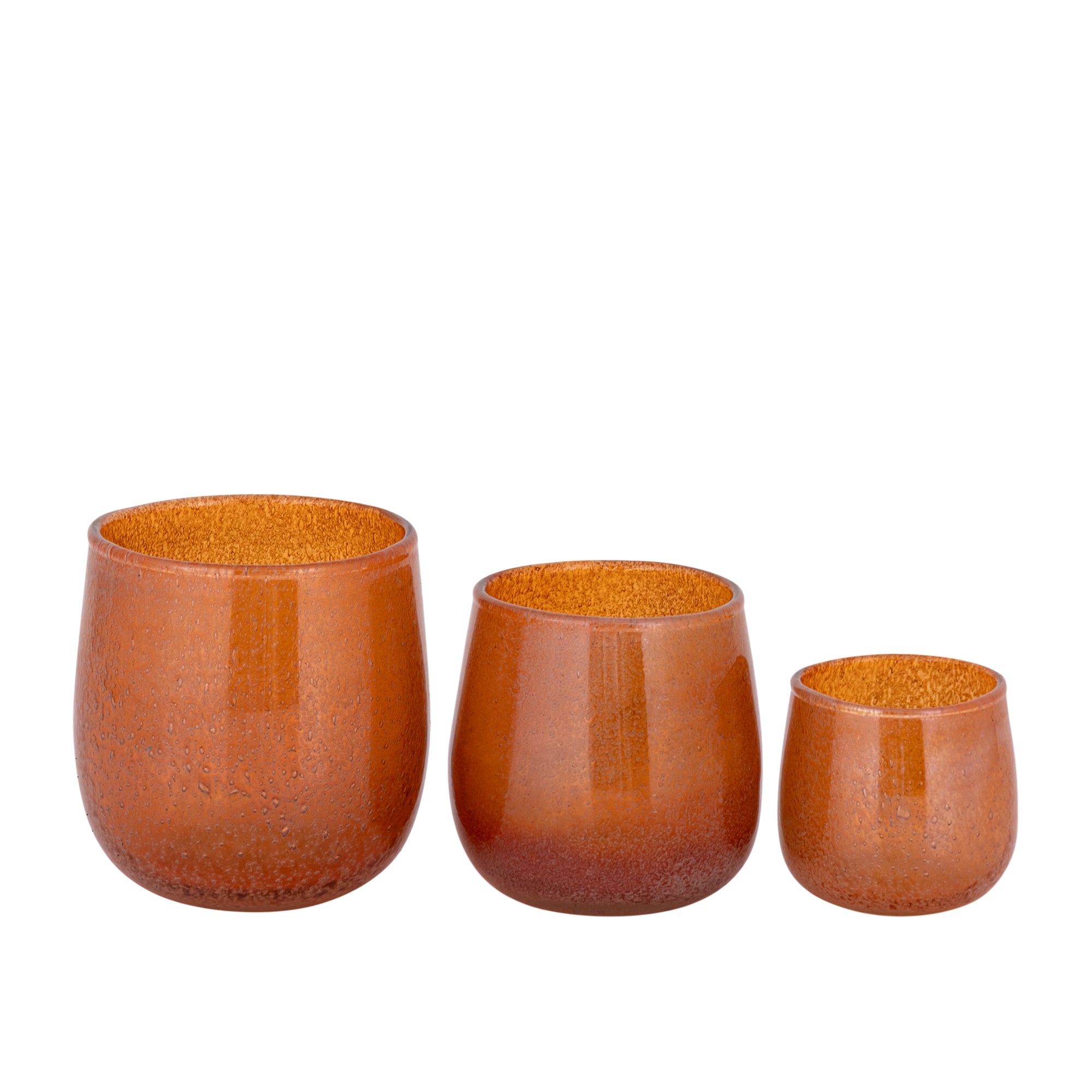 Merian Bougeoirs en verre - Orange