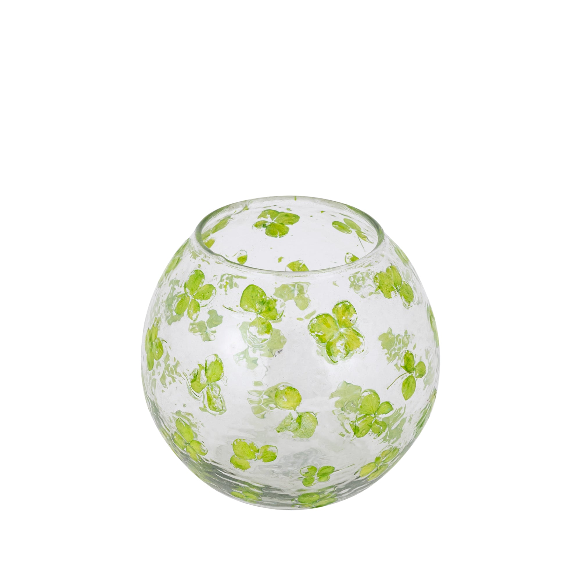 Faron Bougeoirs en verre — Stormlight Round Real Flowers - Vert