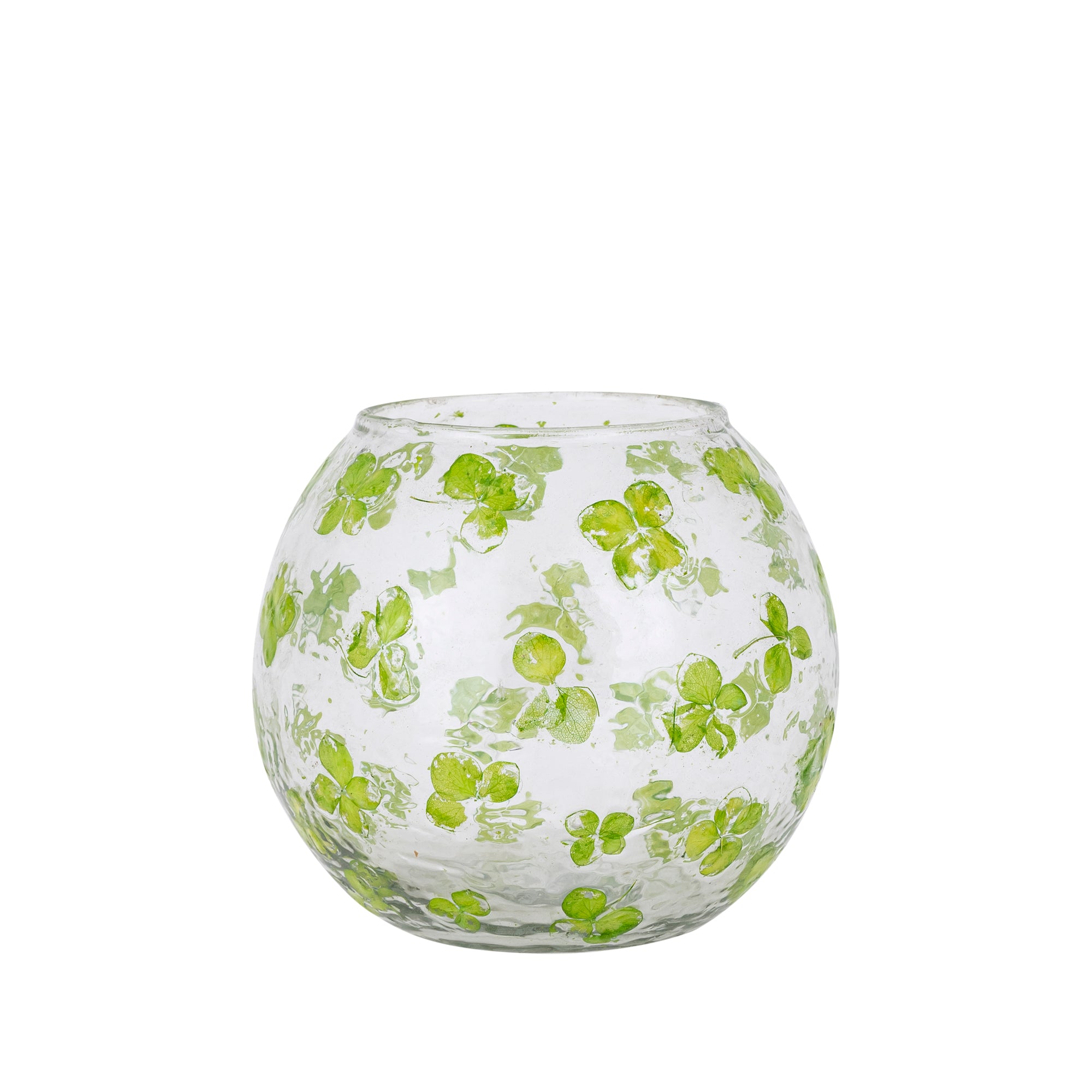 Faron Bougeoirs en verre — Stormlight Round Real Flowers - Vert