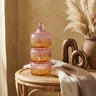 Lynis Pink and Orange ombre glass storage box