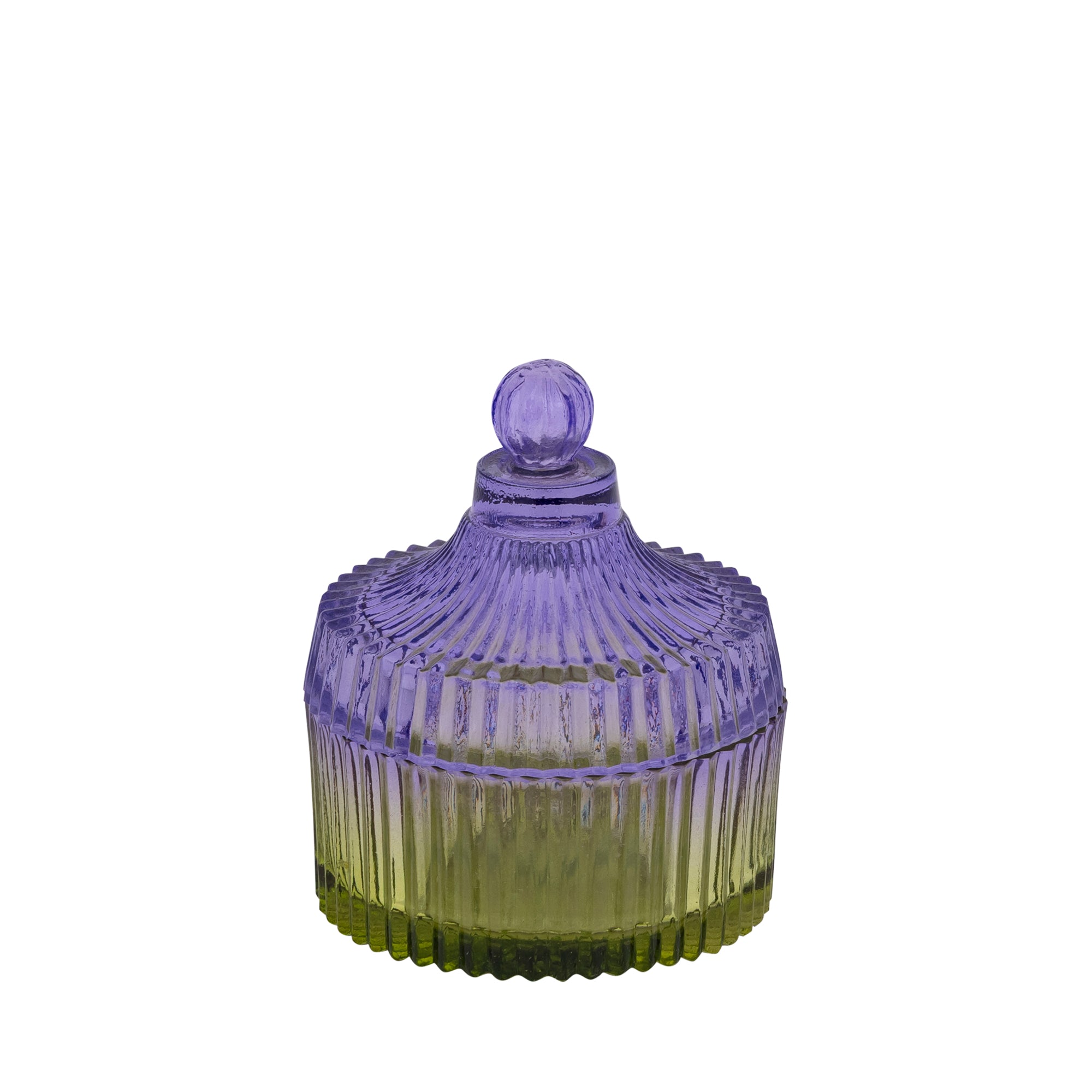 Lynis Purple and Green ombre glass storage box