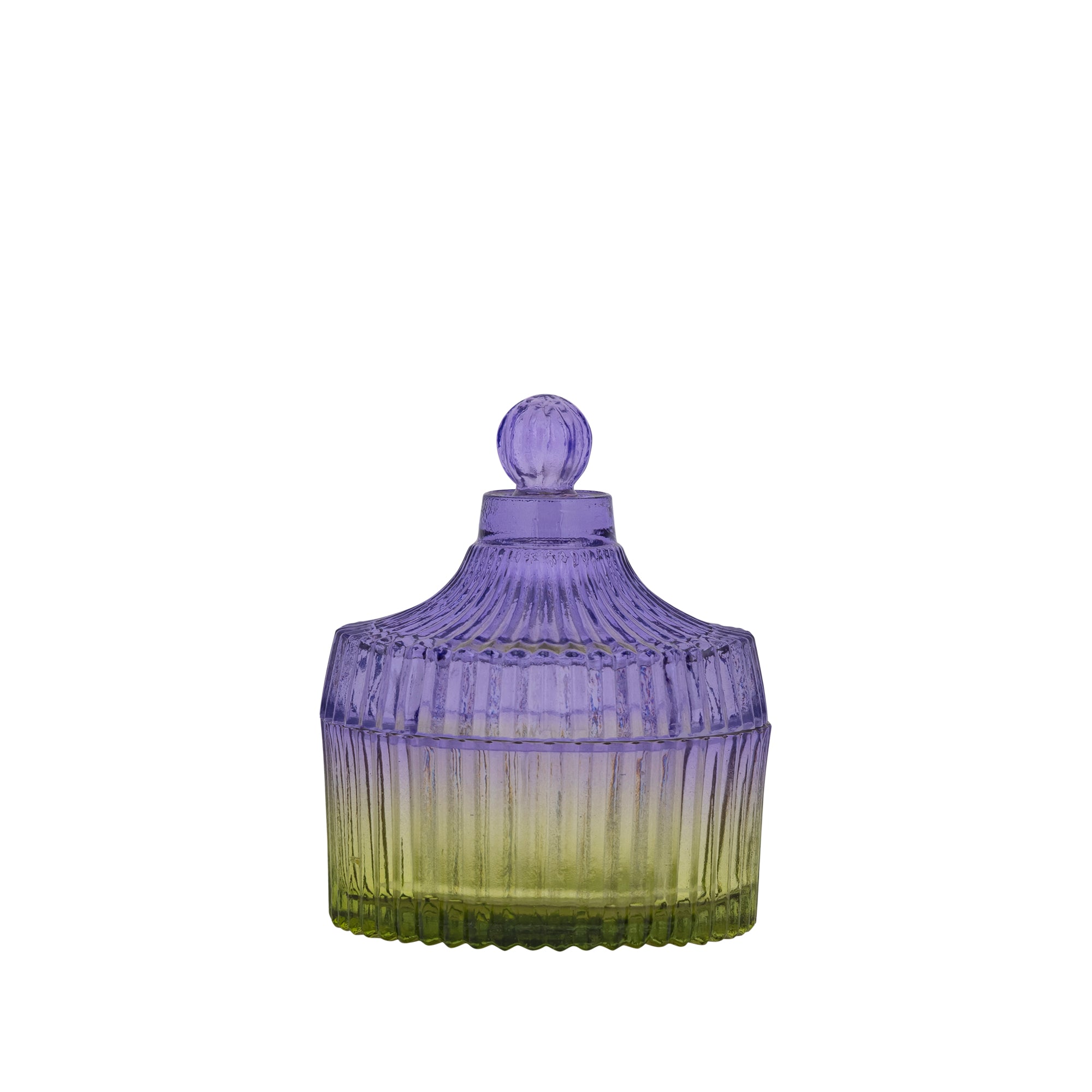Lynis Purple and Green ombre glass storage box