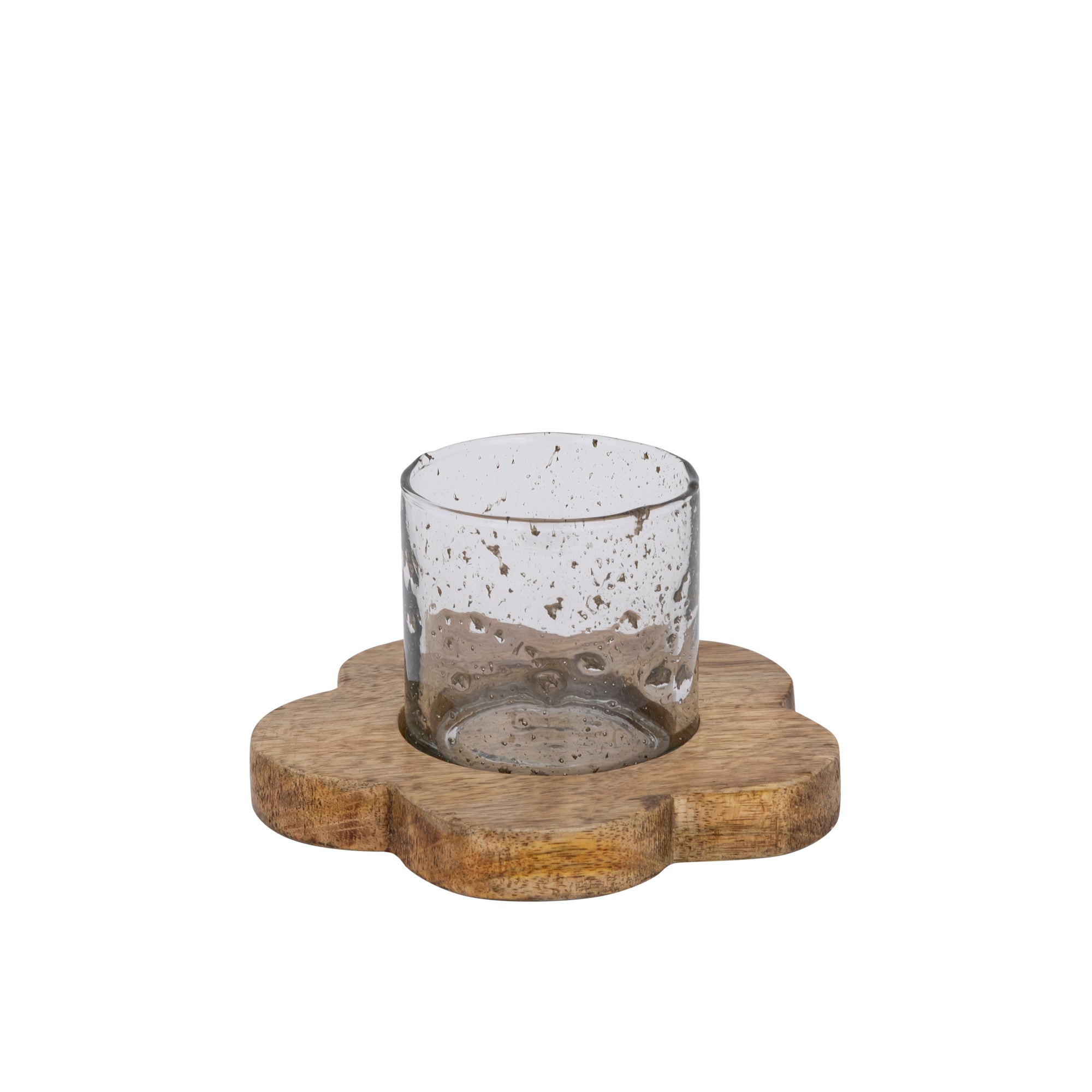 Lailey Bougeoirs en verre - Marron clair