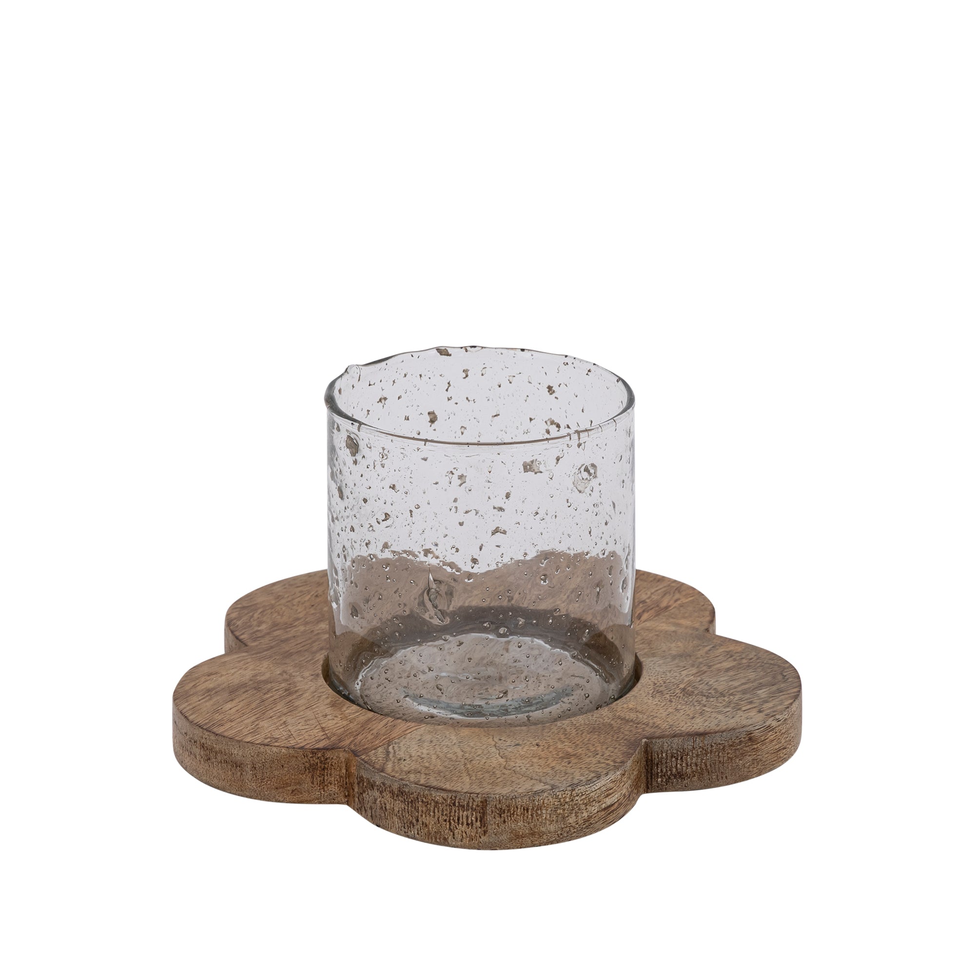 Lailey Bougeoirs en verre - Marron clair