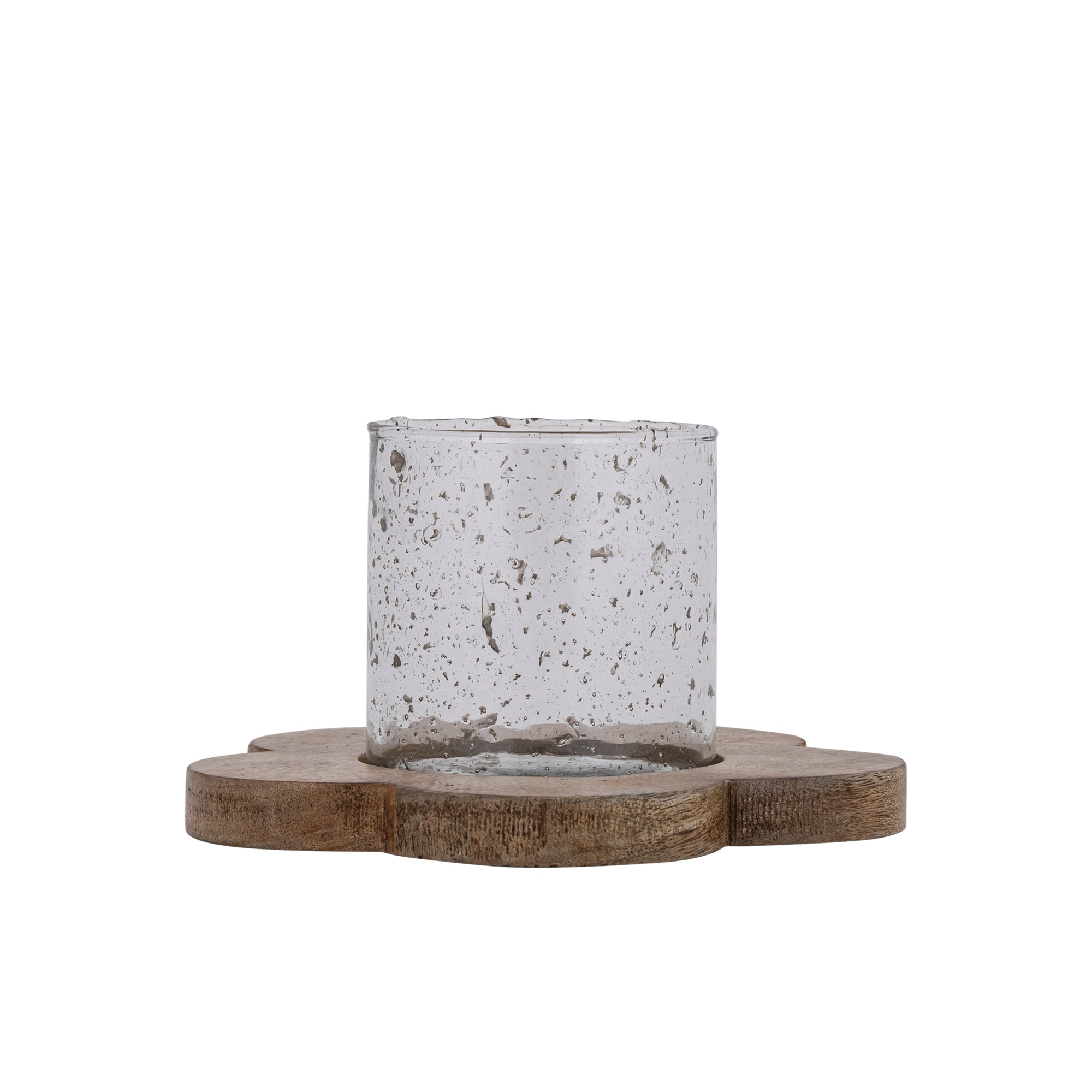 Lailey Bougeoirs en verre - Marron clair