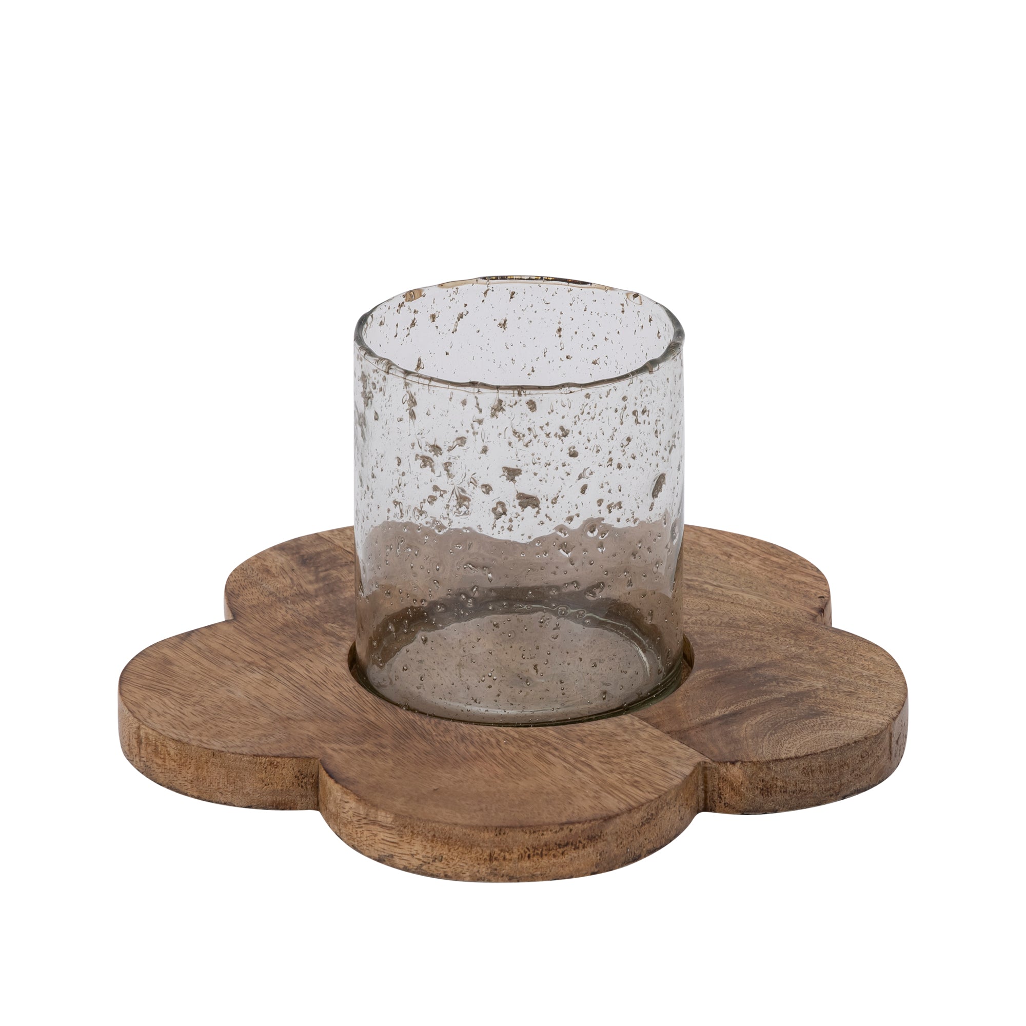 Lailey Bougeoirs en verre - Marron clair