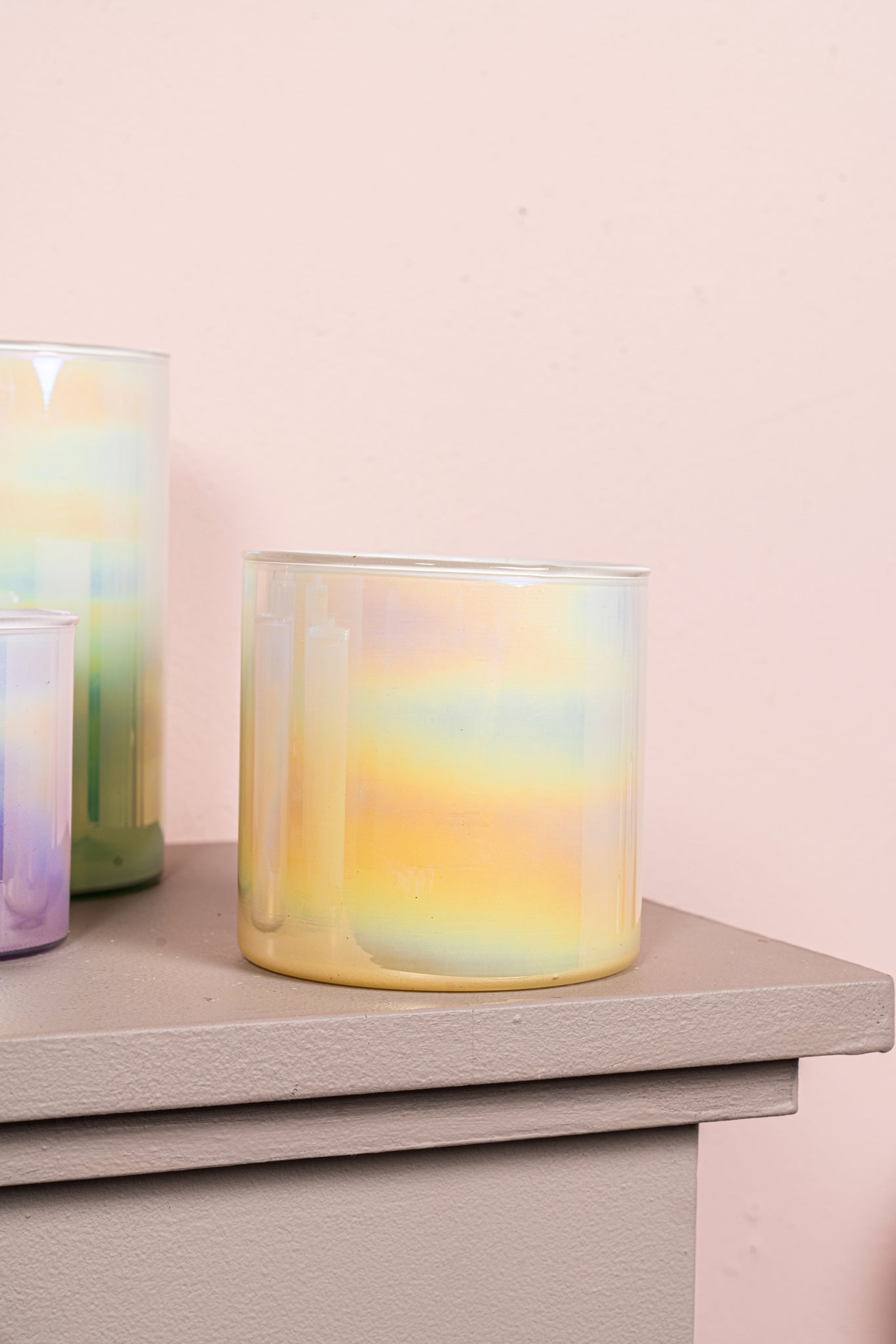 Darcy Photophores en verre - Crème