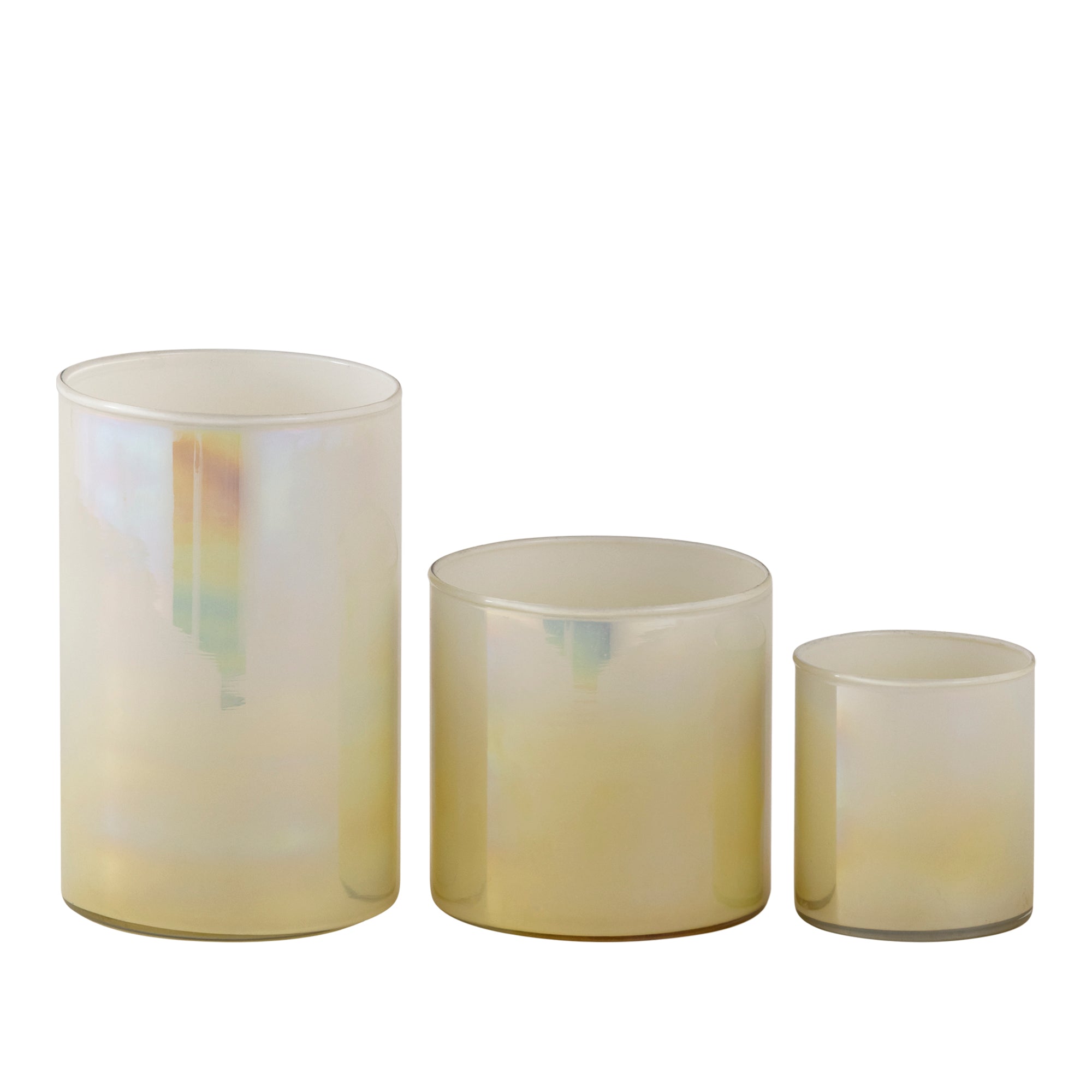 Darcy Photophores en verre - Crème
