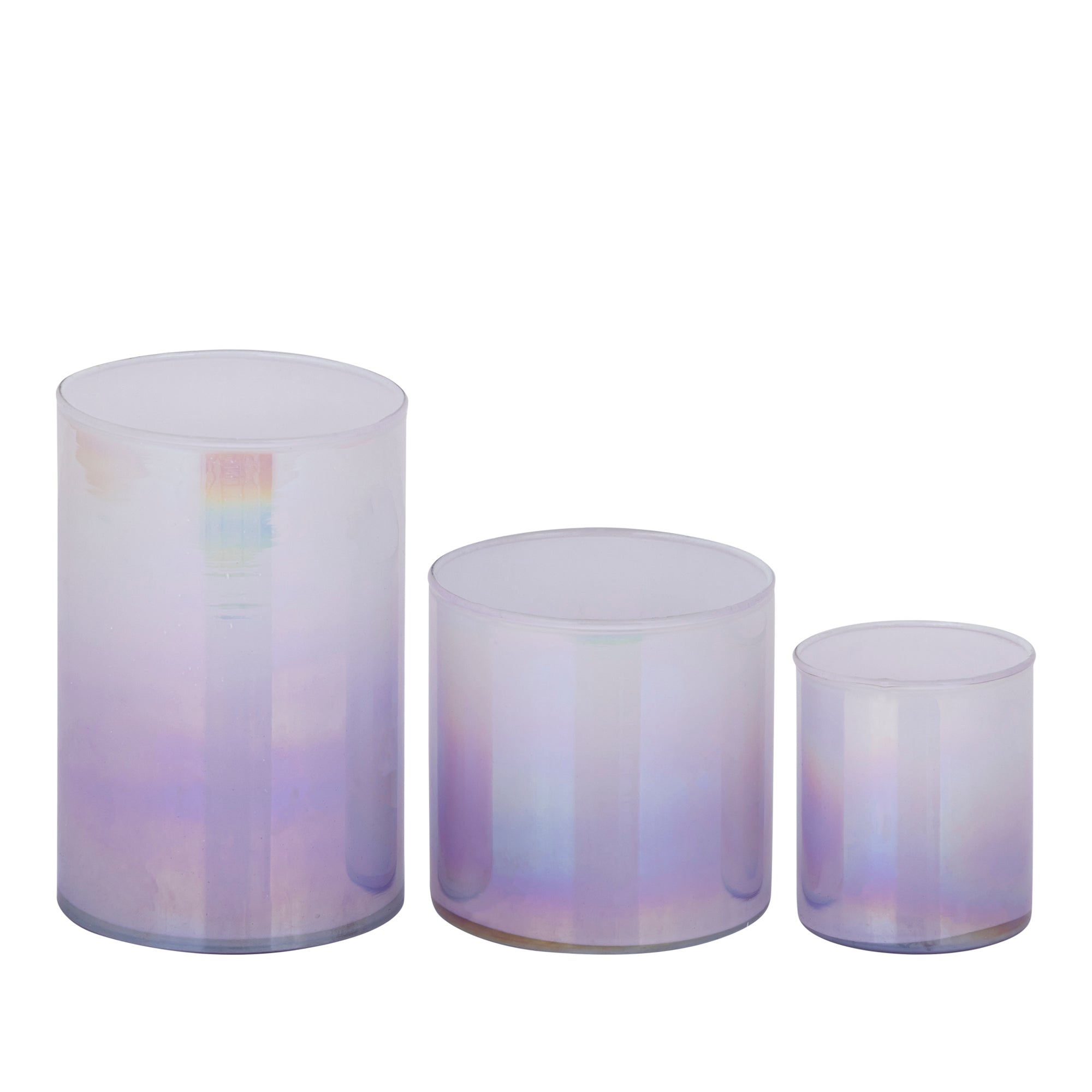 Darcy Photophores en verre - Violet