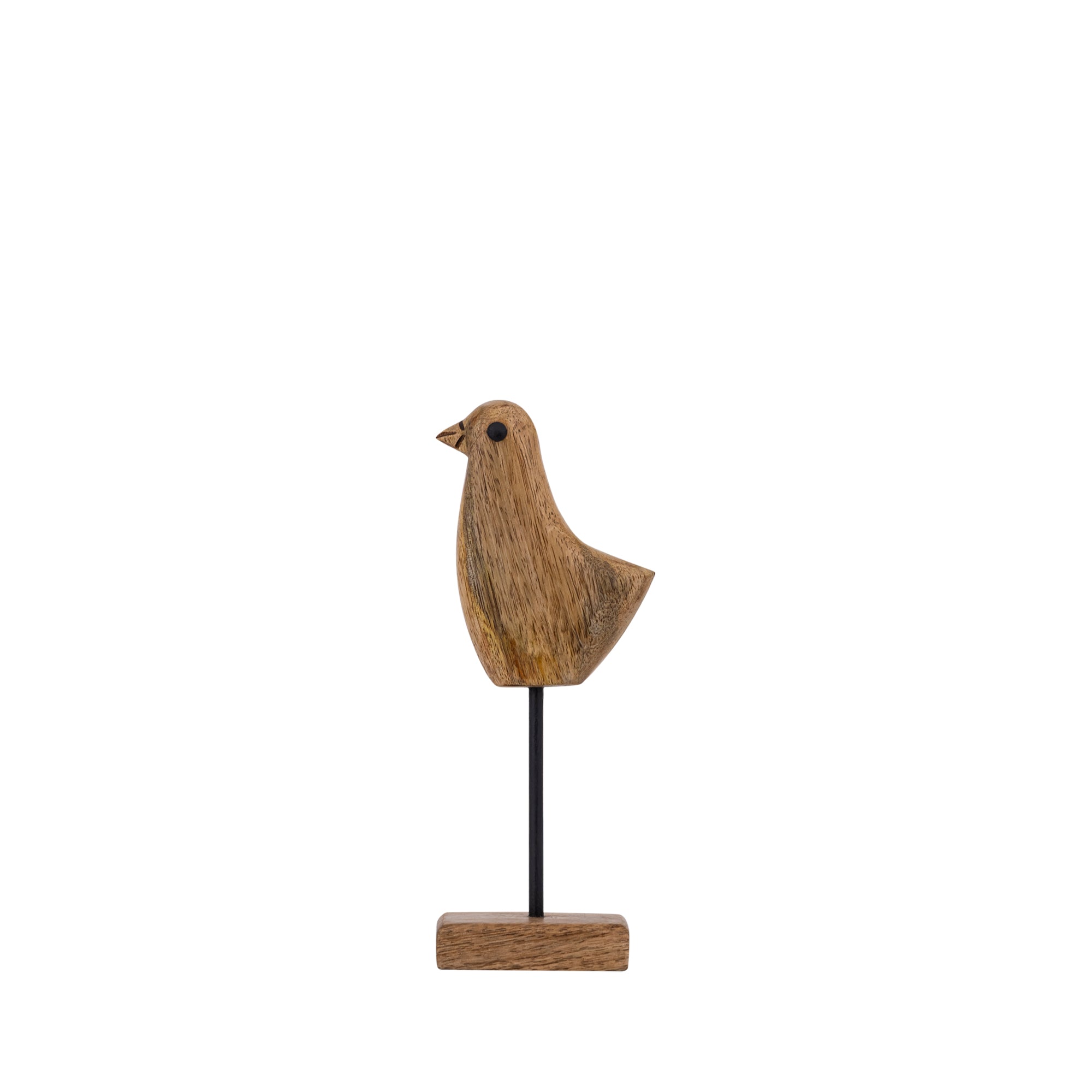 Tayana Light Brown wood bird shaped statue S