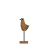 Tayana Light Brown wood bird shaped statue S