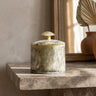 Cayley Green poly round storage box w lid S