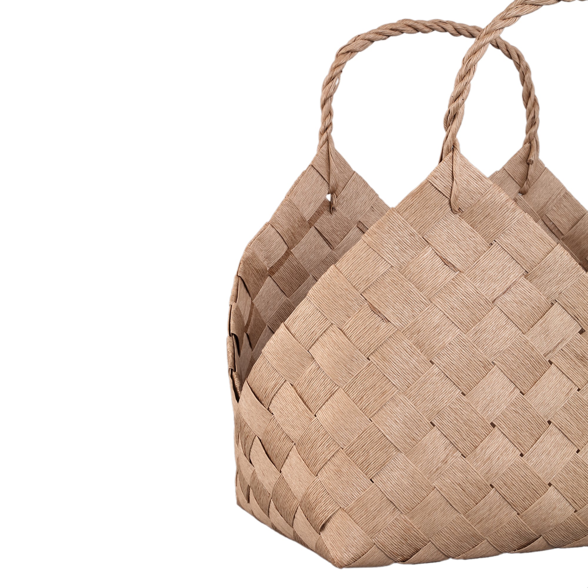 Clarke Natural triangle woven paper basket SV4