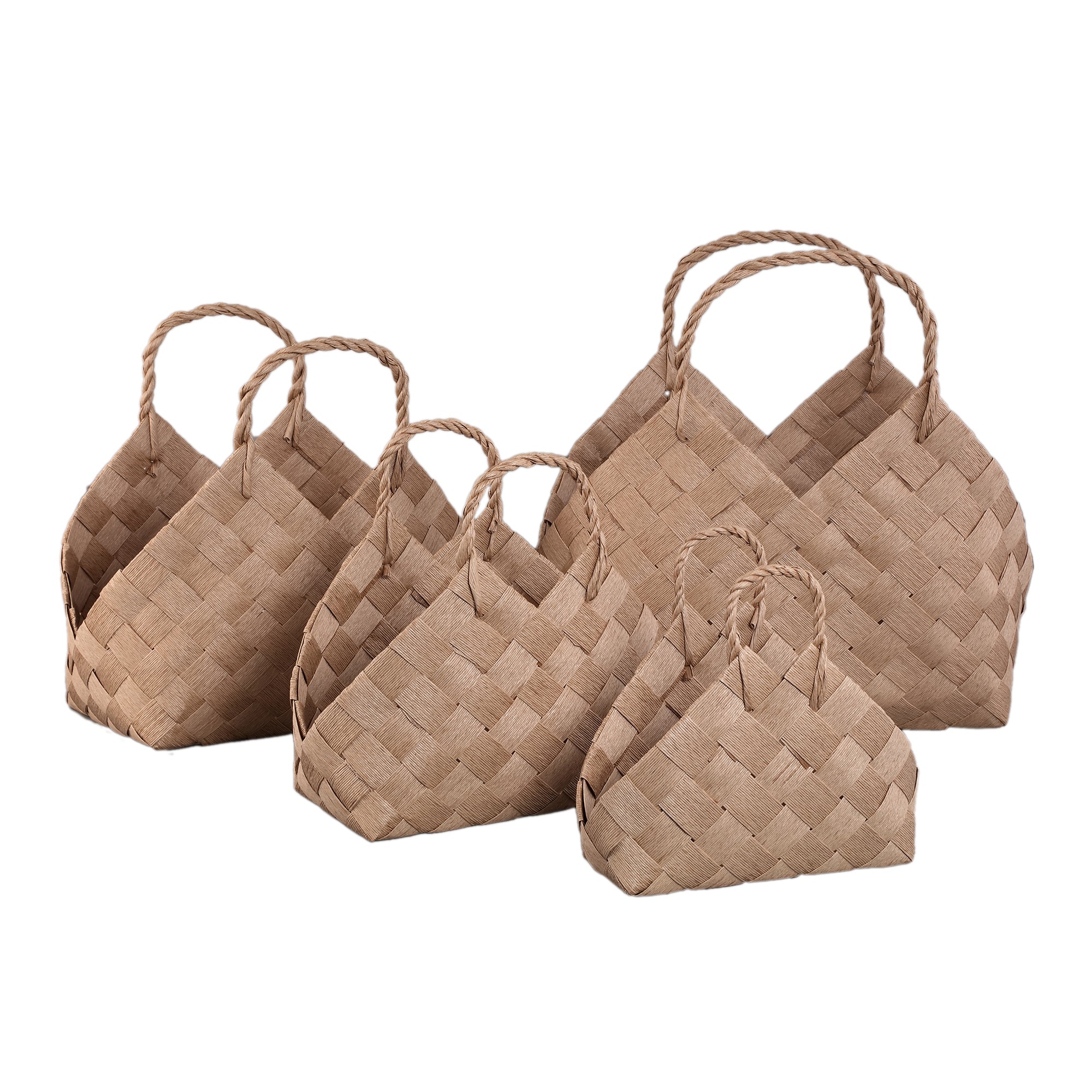 Clarke Natural triangle woven paper basket SV4