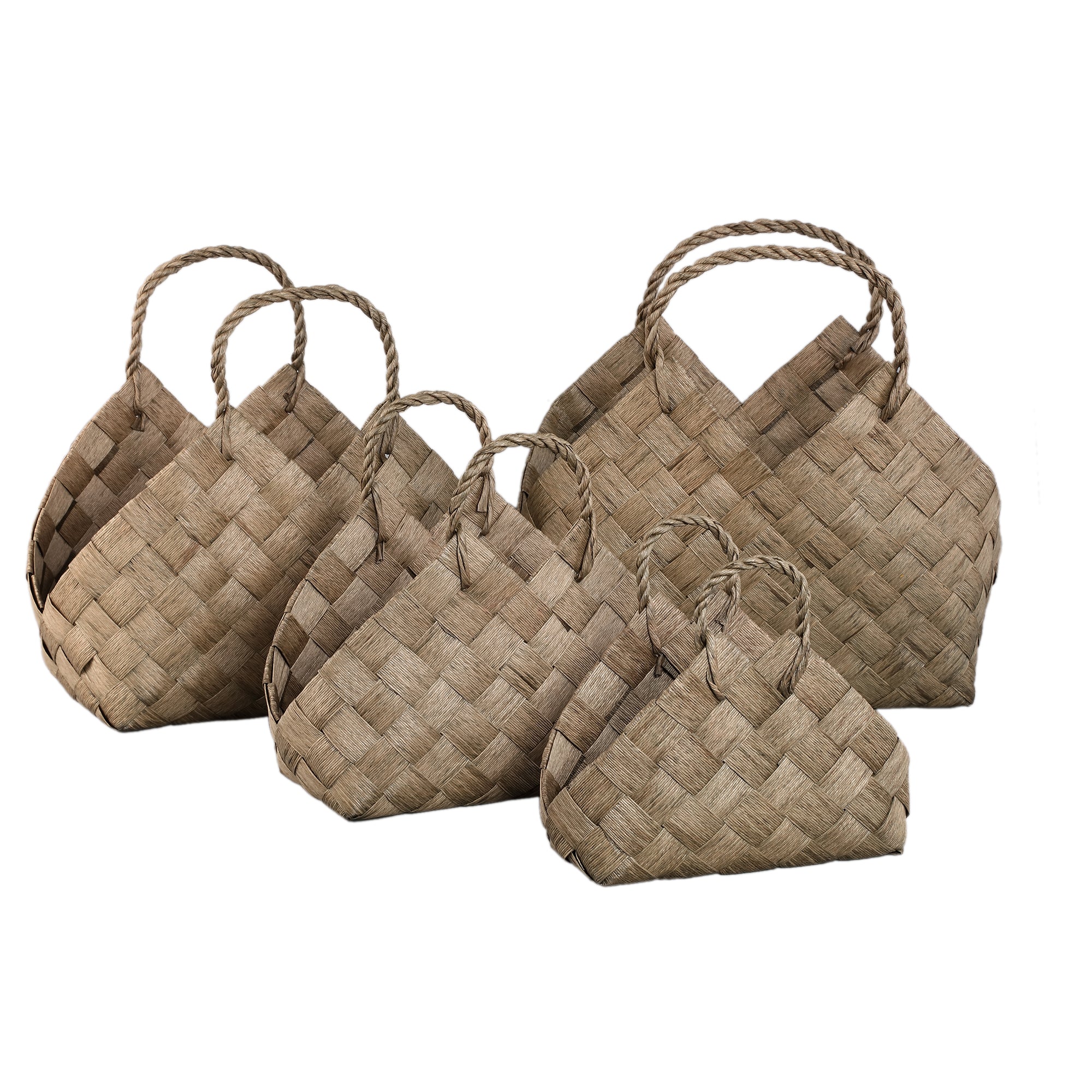 Clarke Green triangle woven paper basket SV4