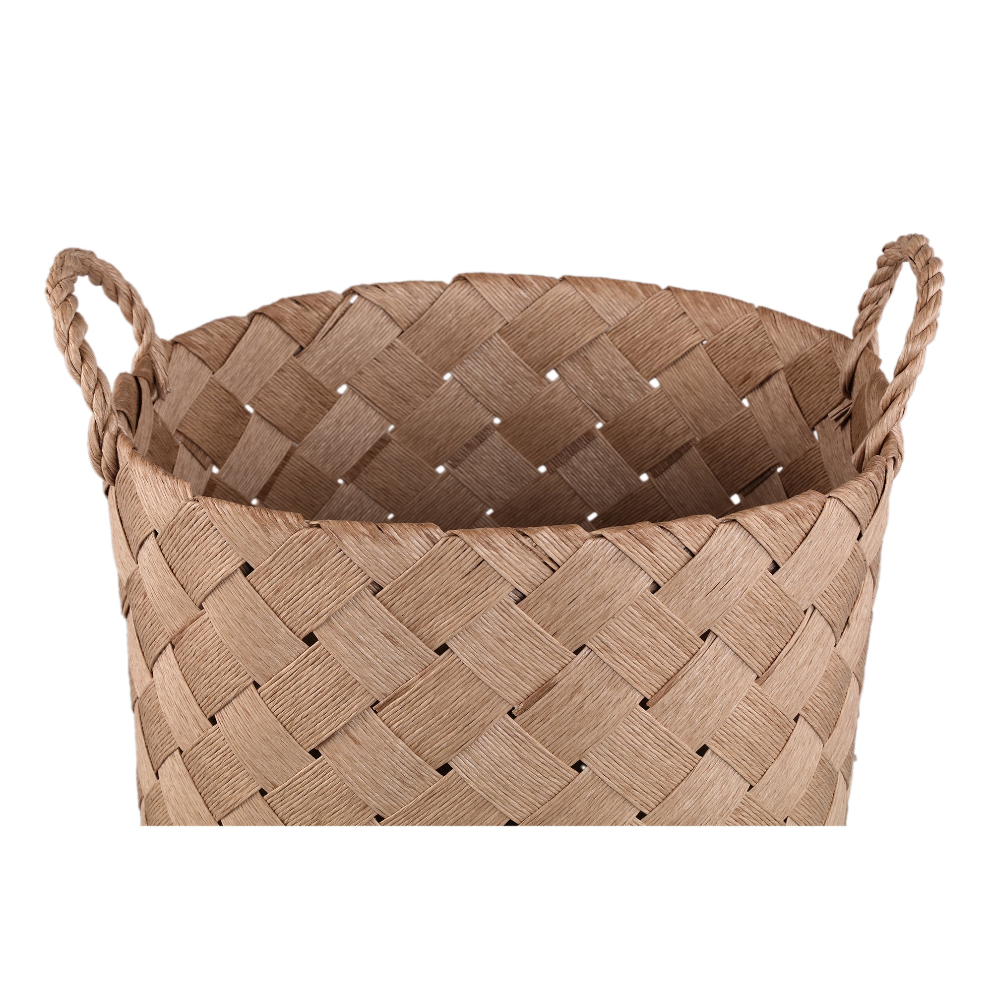 Clarke Natural round woven paper basket handle SV3