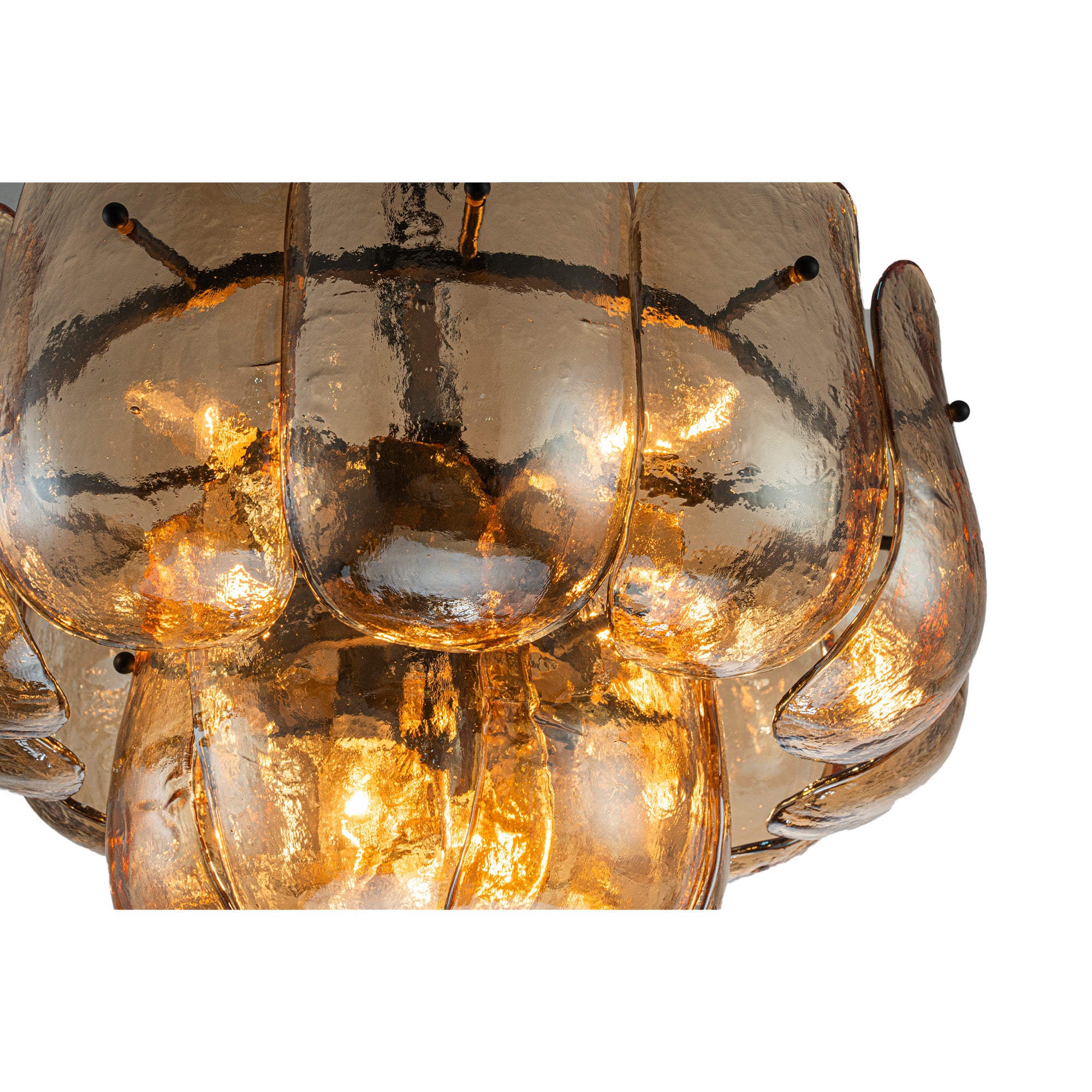 Vila Lustres en verre — Hanging Lamp Round - Ambre