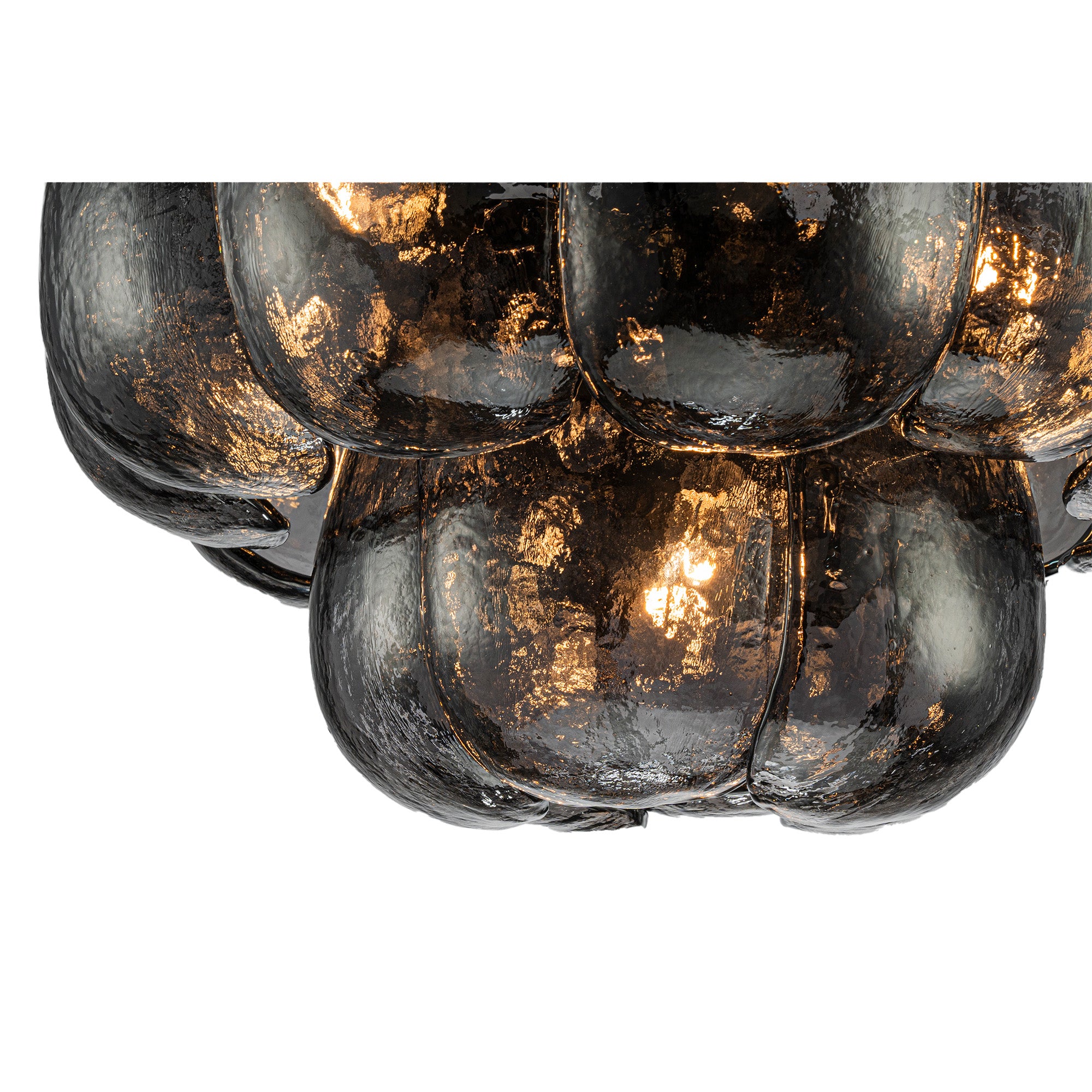 Vila Lustres en verre — Gunmetal Hanging Lamp Round - Gris