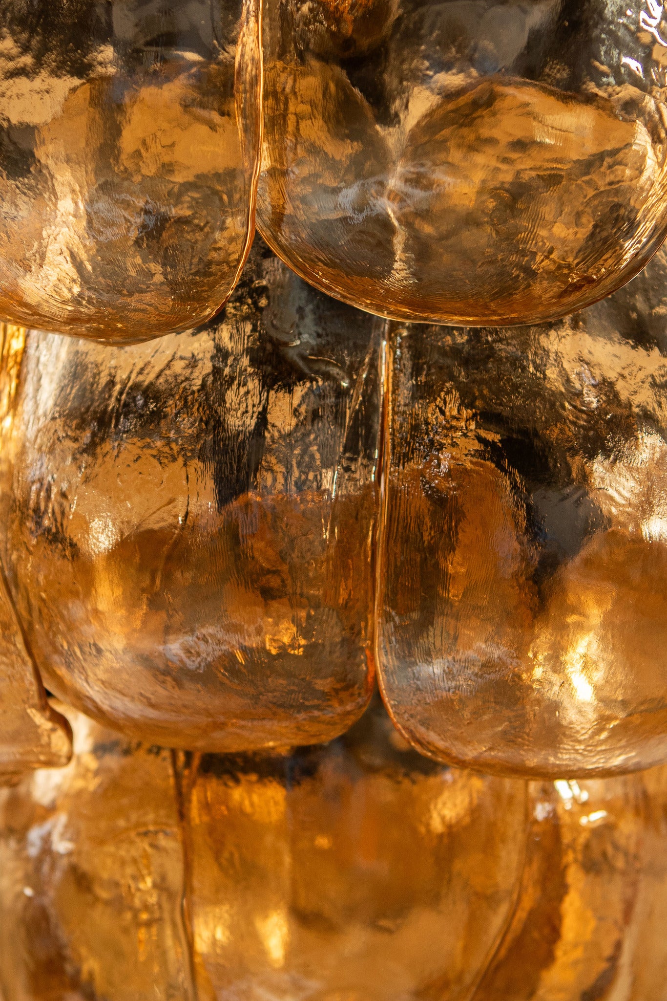 Vila Lustres en verre — Hanging Lamp Round - Ambre