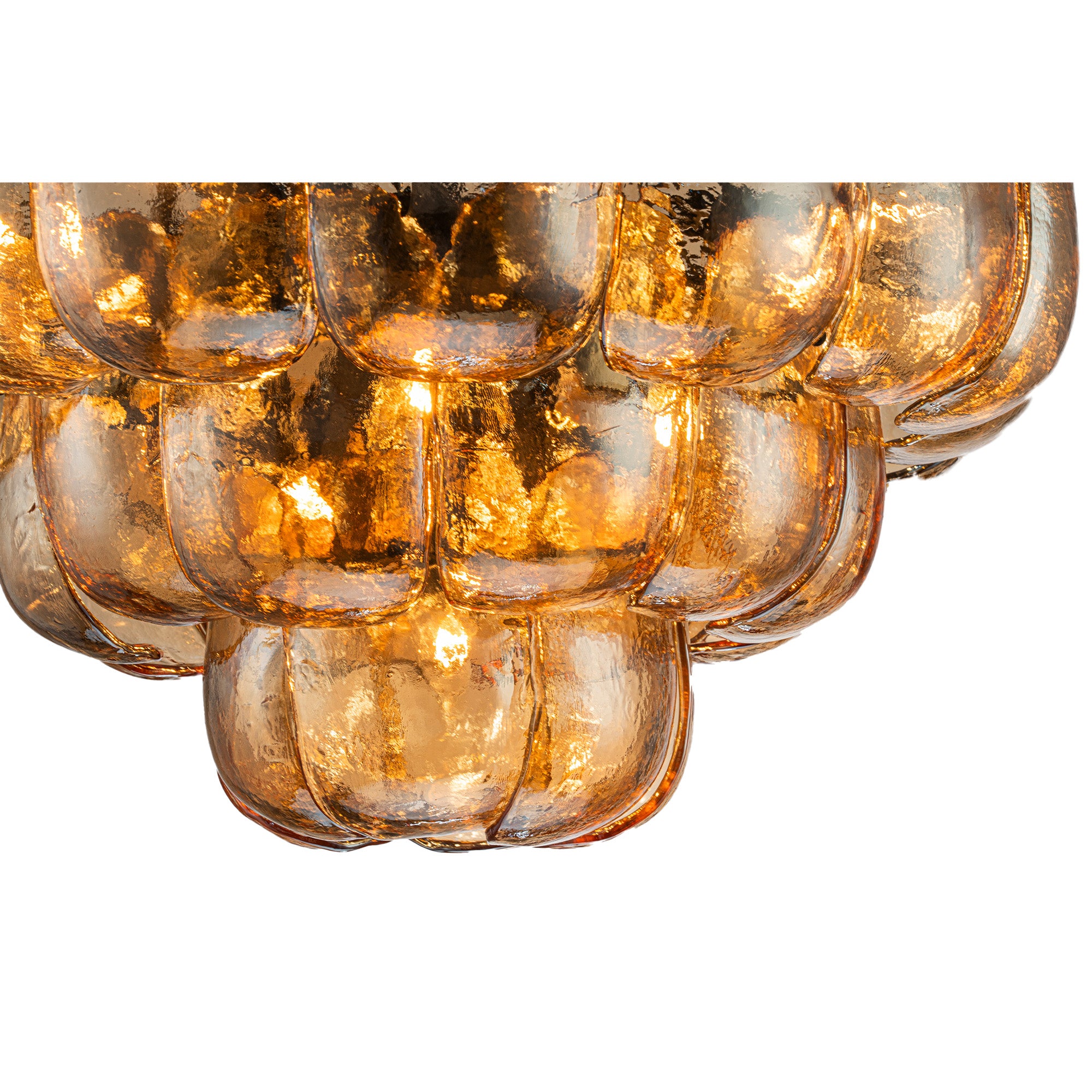 Vila Lustres en verre — Hanging Lamp Round - Ambre