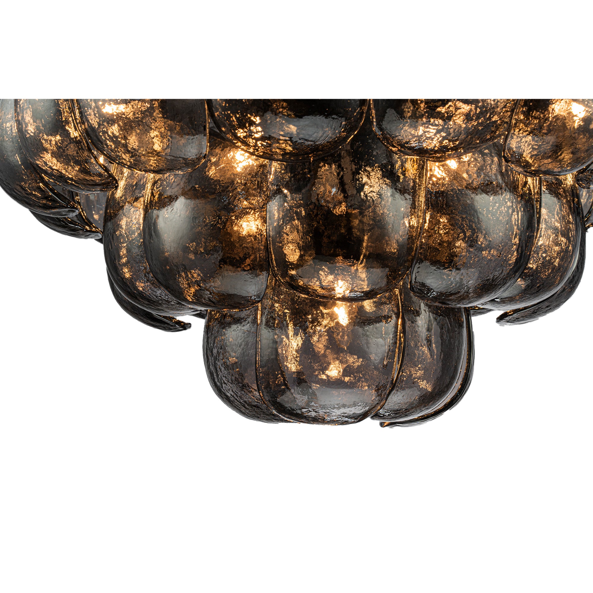Vila Lustres en verre — Gunmetal Hanging Lamp Round - Gris