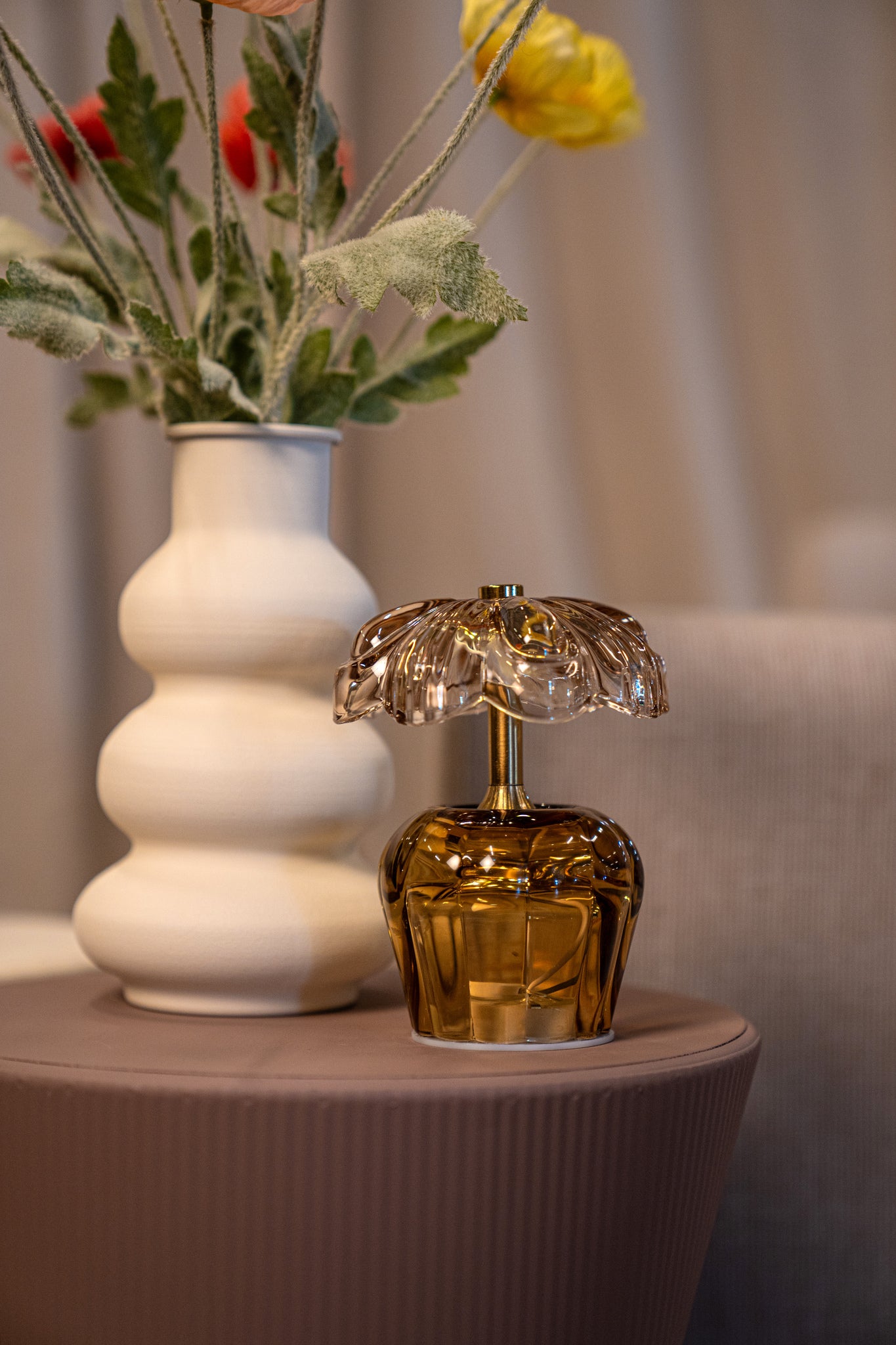 Kaydie Lampes LED en grass - Marron