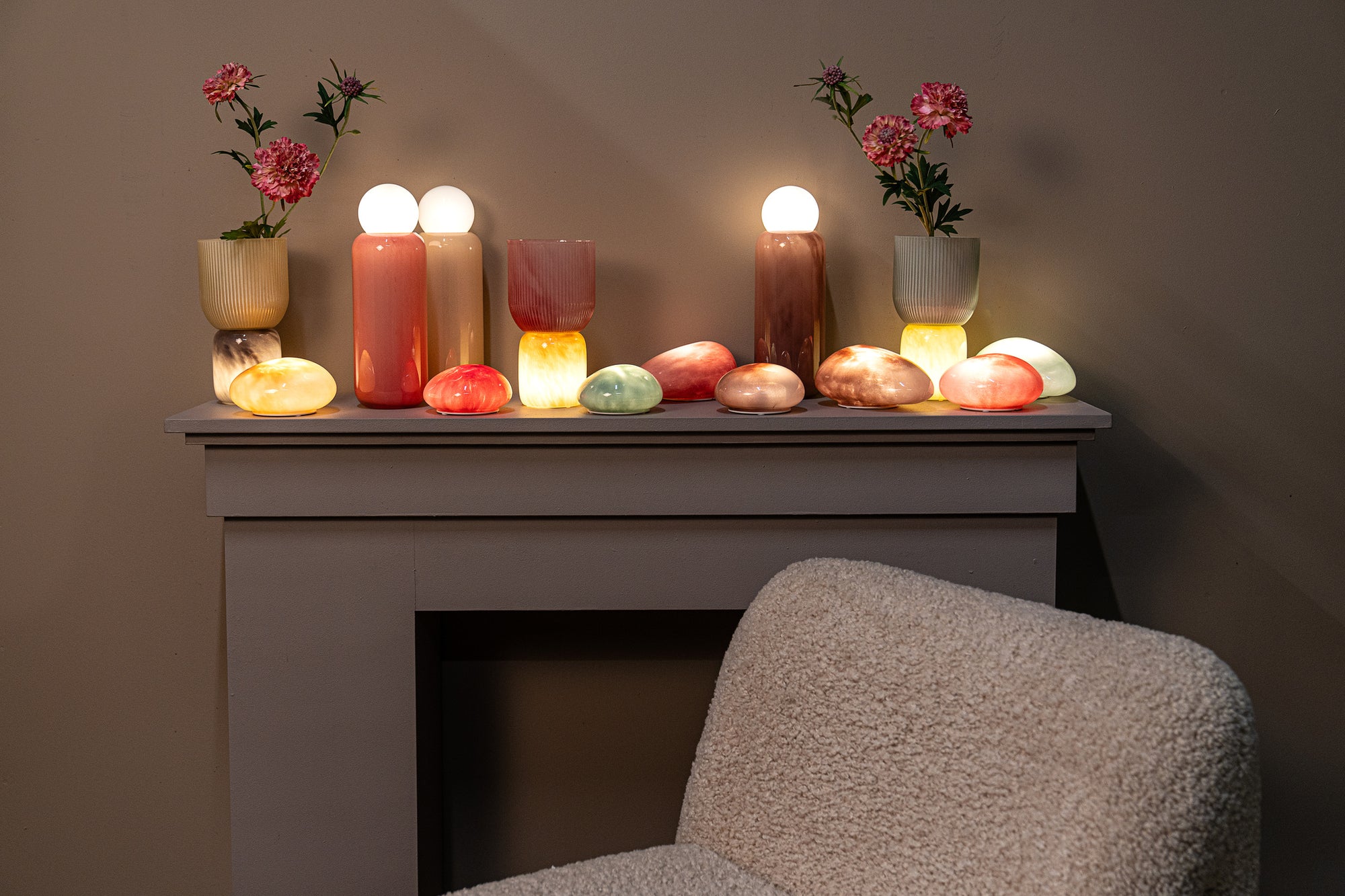 Shalon Lampes LED — Stone Led Light Rechargeable - Vert menthe