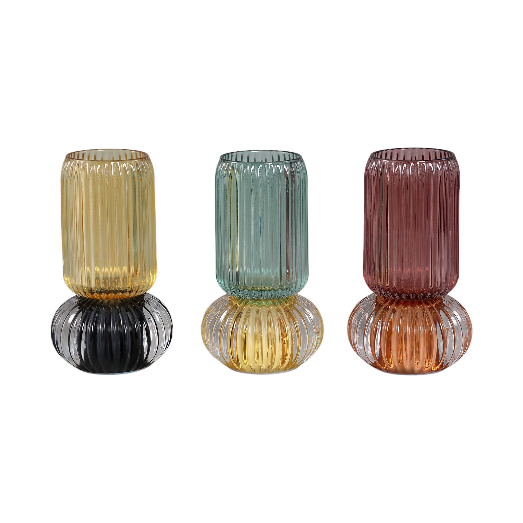 Yannah Lampes LED en verre - Beige