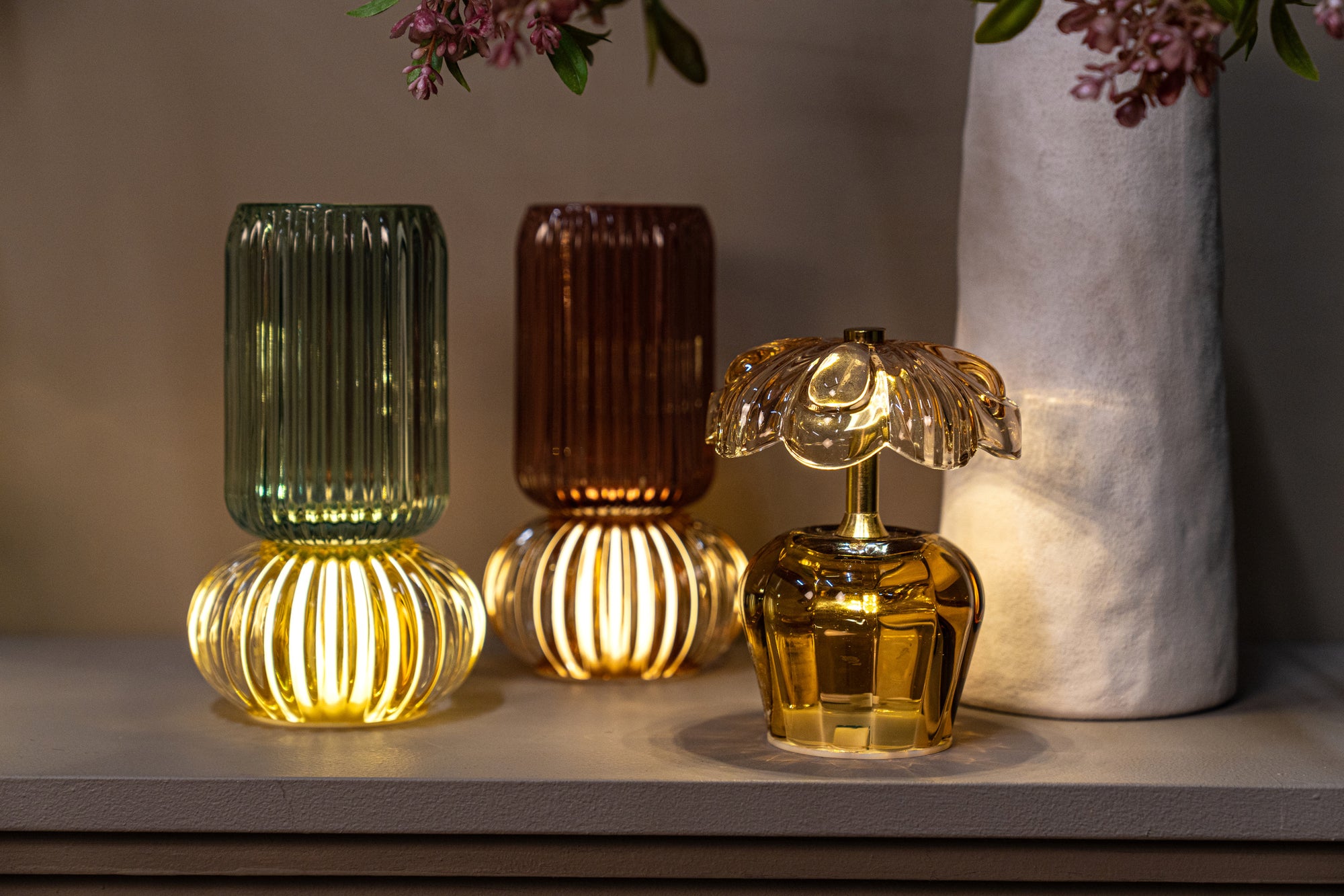 Kaydie Lampes LED en grass - Marron
