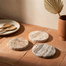 Jaidan Natural petrified wood mix coaster set of 3
