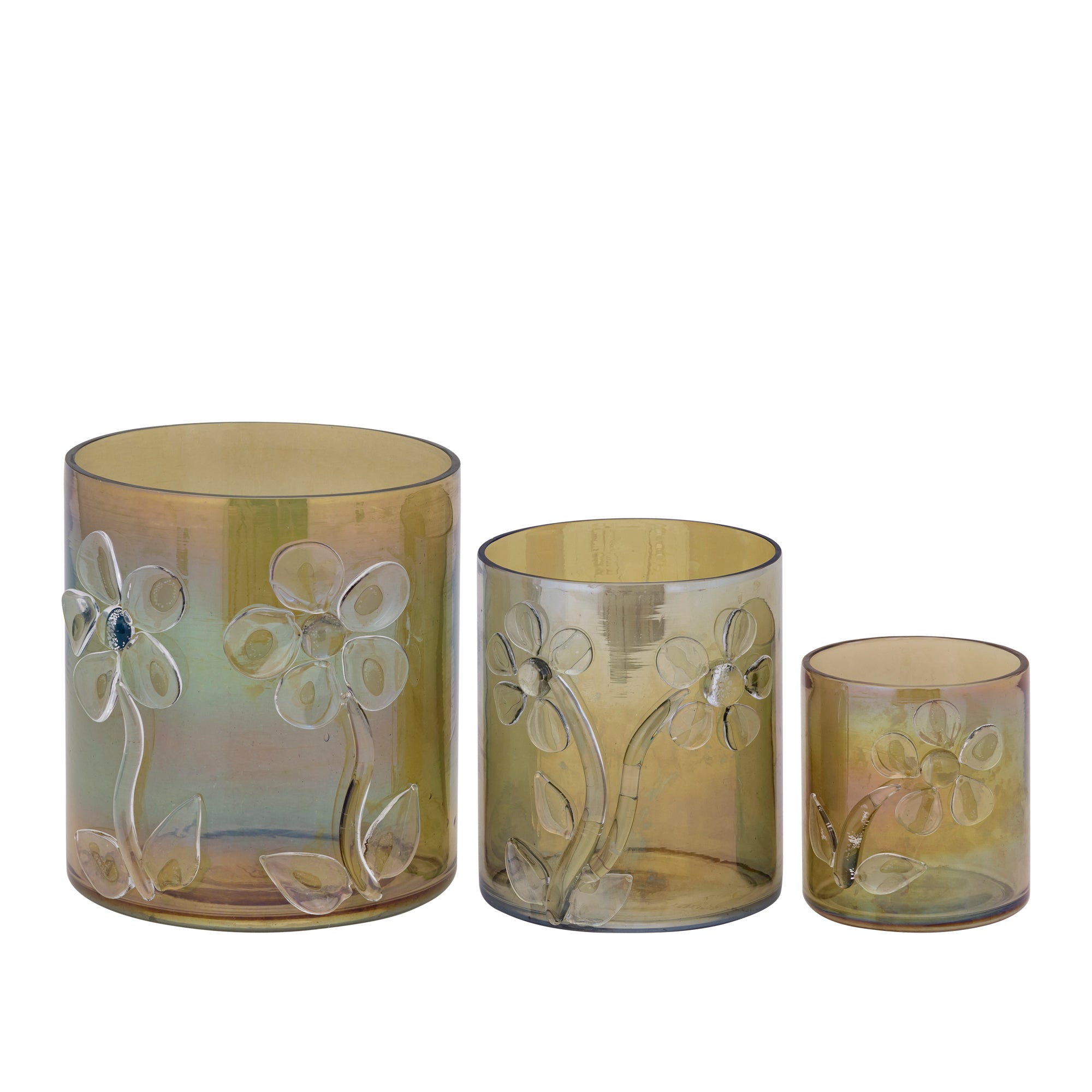 Allya Photophores en verre - Moss Green