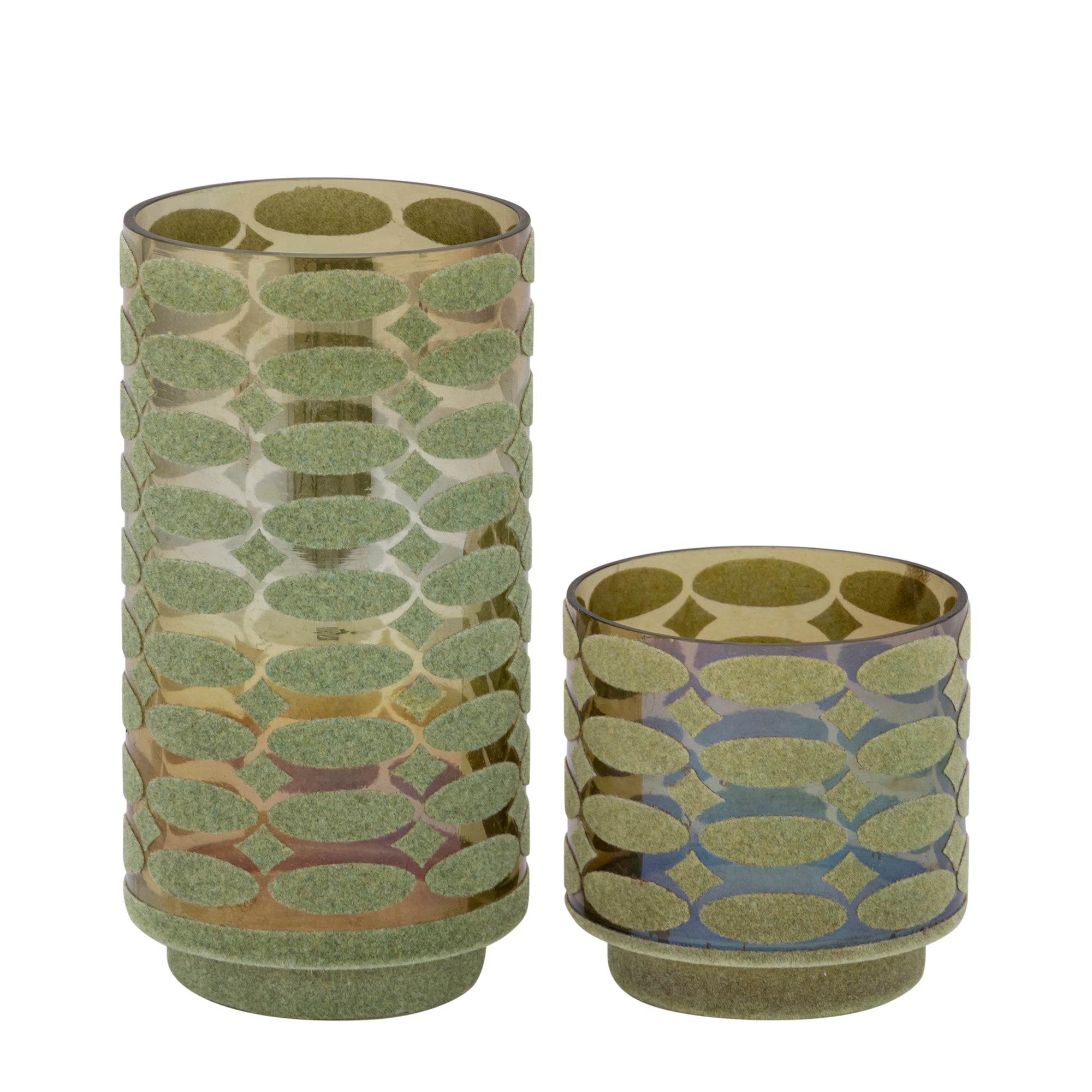 Nadara Bougeoirs en verre - Vert menthe