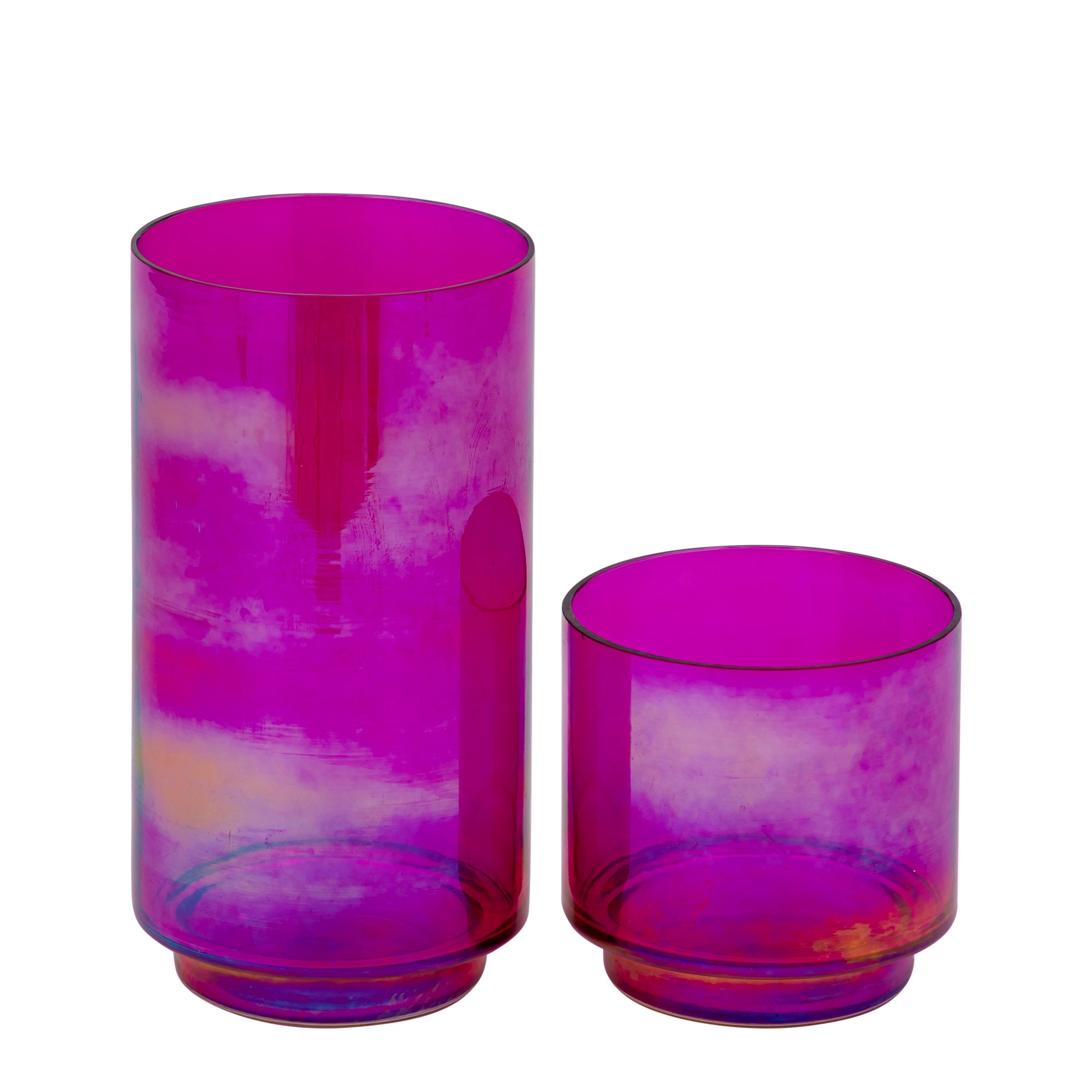 Marabel Bougeoirs en verre - Violet