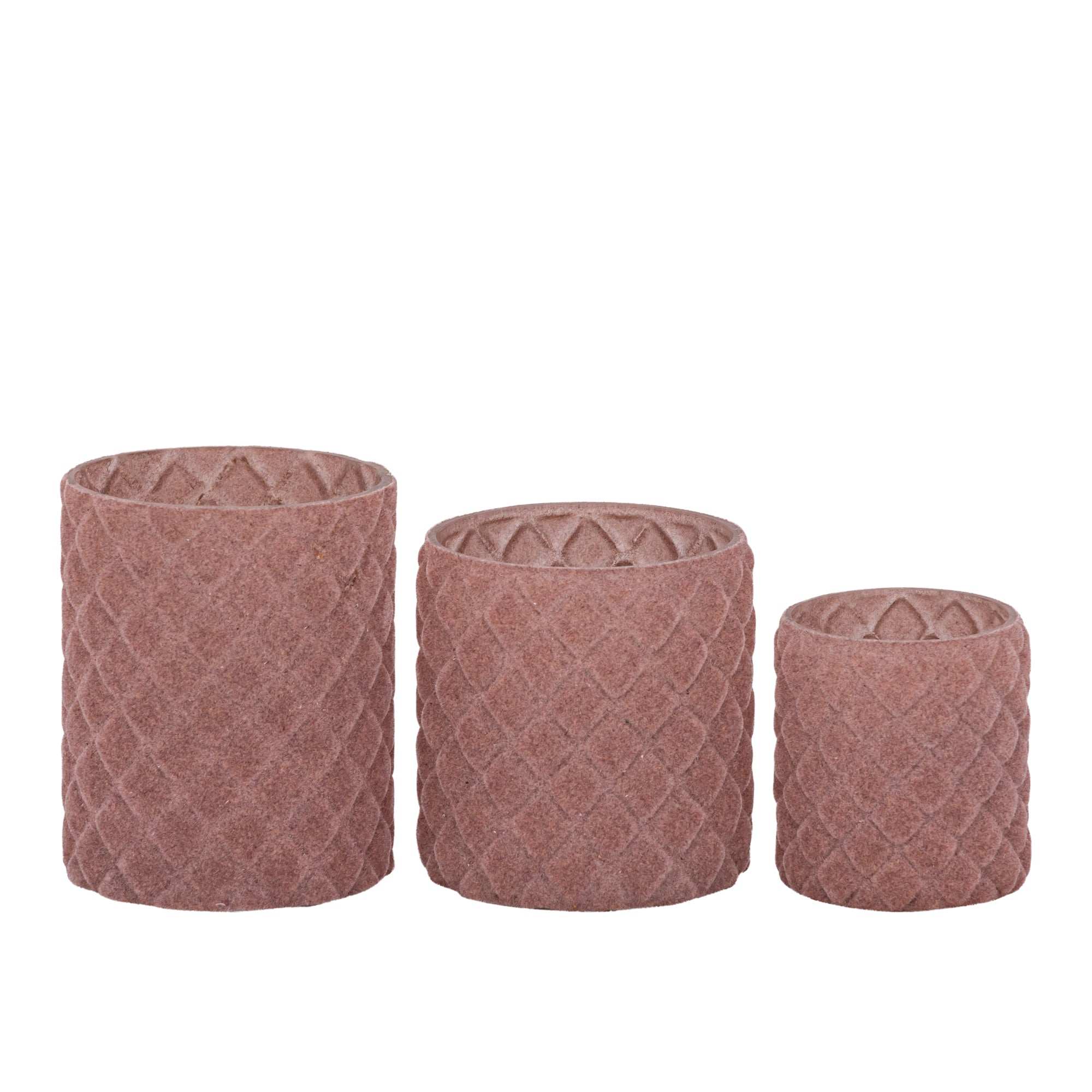 Amella Photophores en verre - Rose