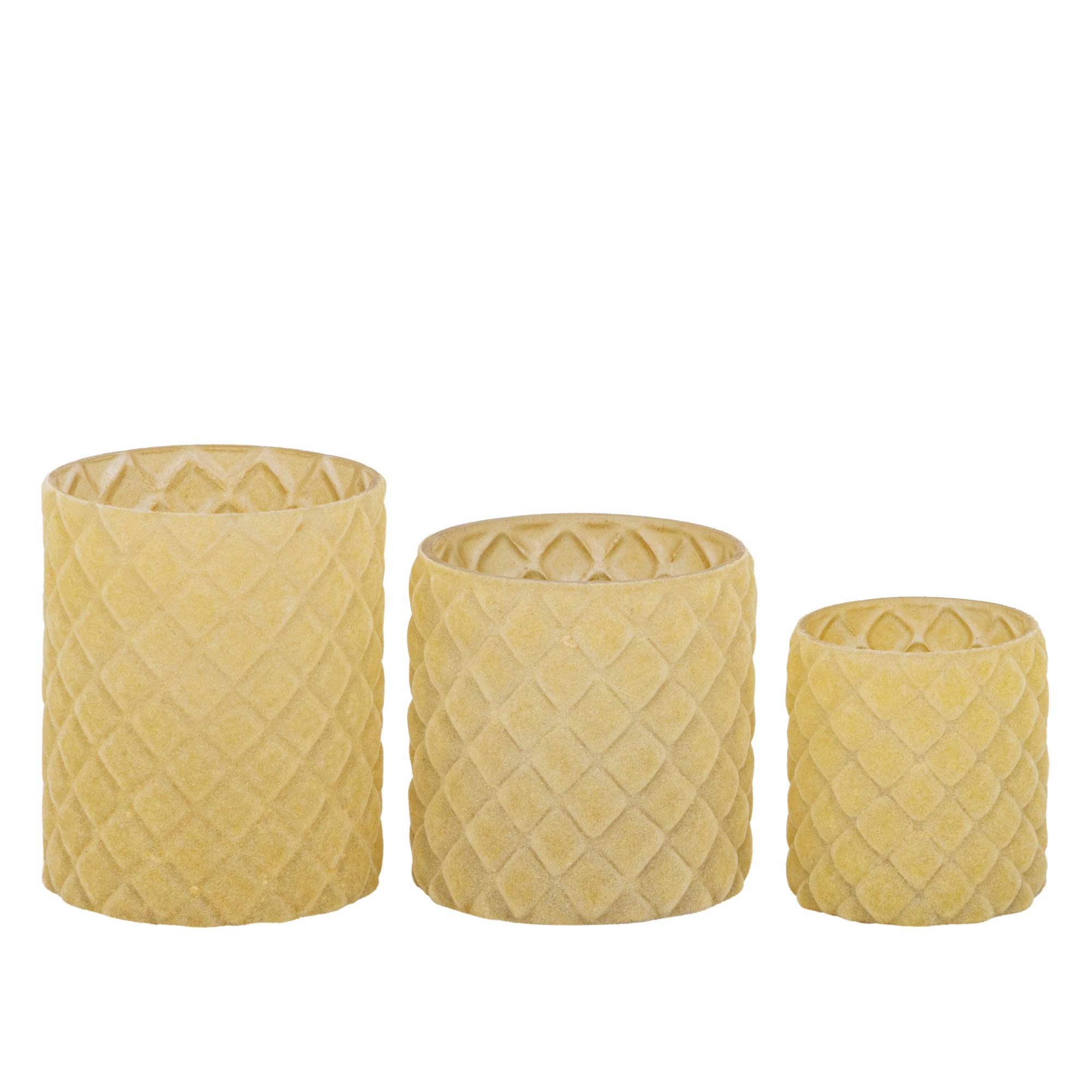 Amella Photophores en verre - Jaune