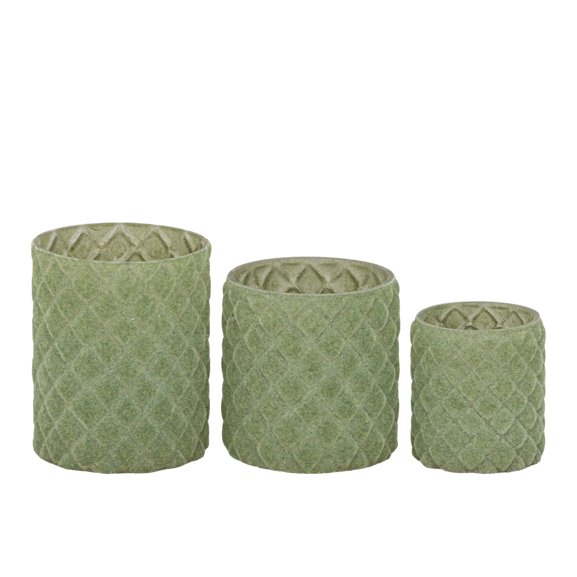 Amella Photophores en verre - Vert menthe