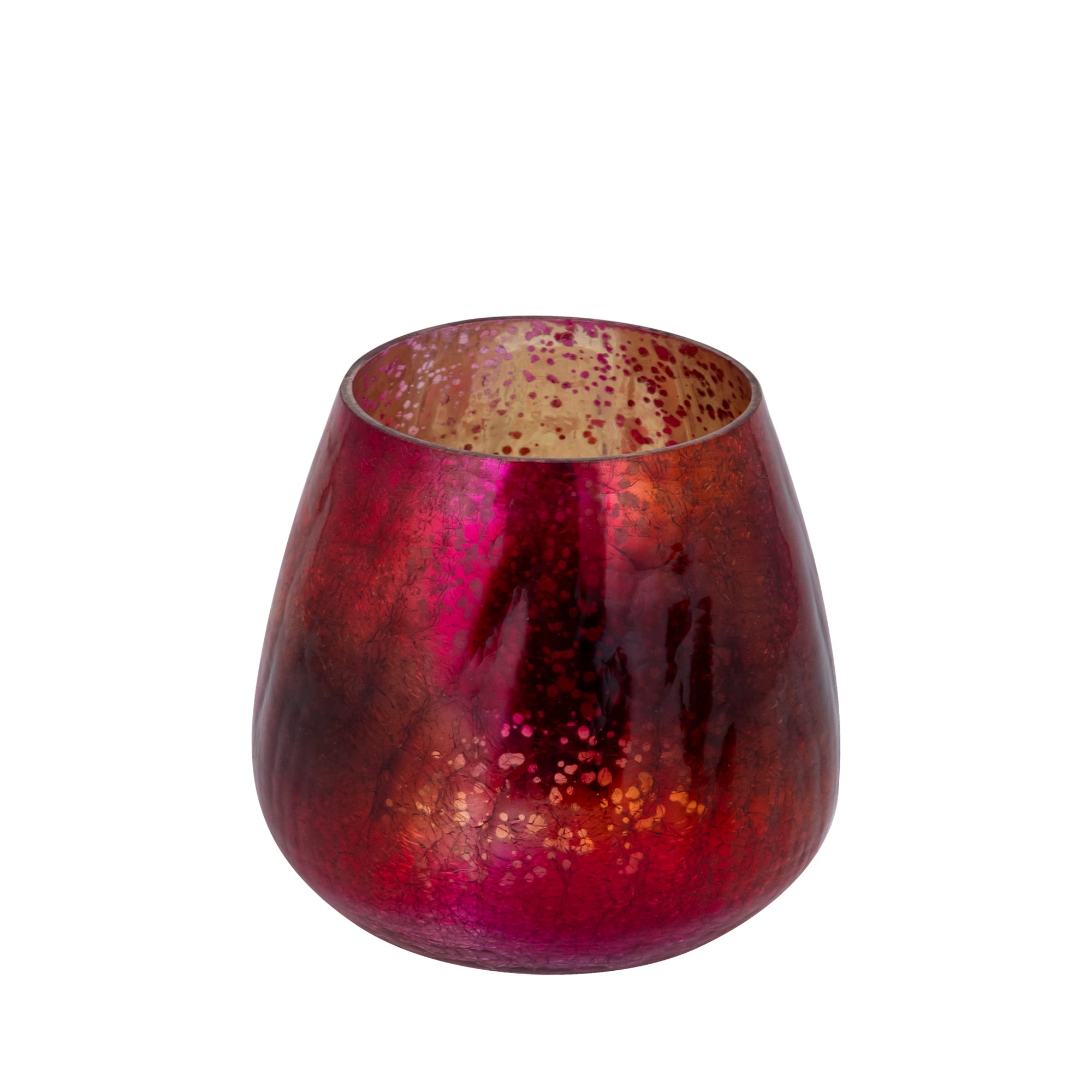 Mayna Bougeoirs en verre — Orange Bulb Stormlight Crackle - Dark Pink
