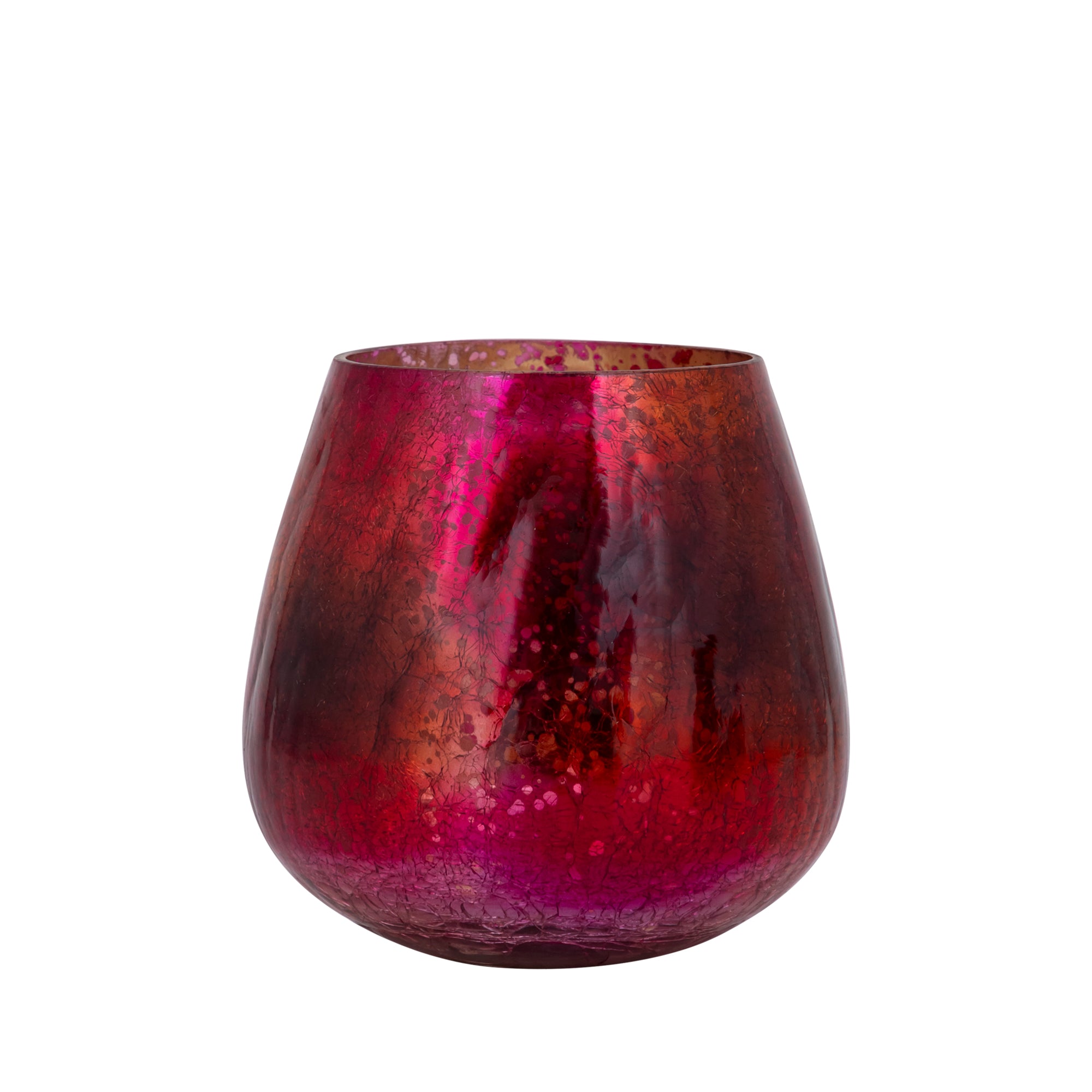 Mayna Bougeoirs en verre — Orange Bulb Stormlight Crackle - Dark Pink