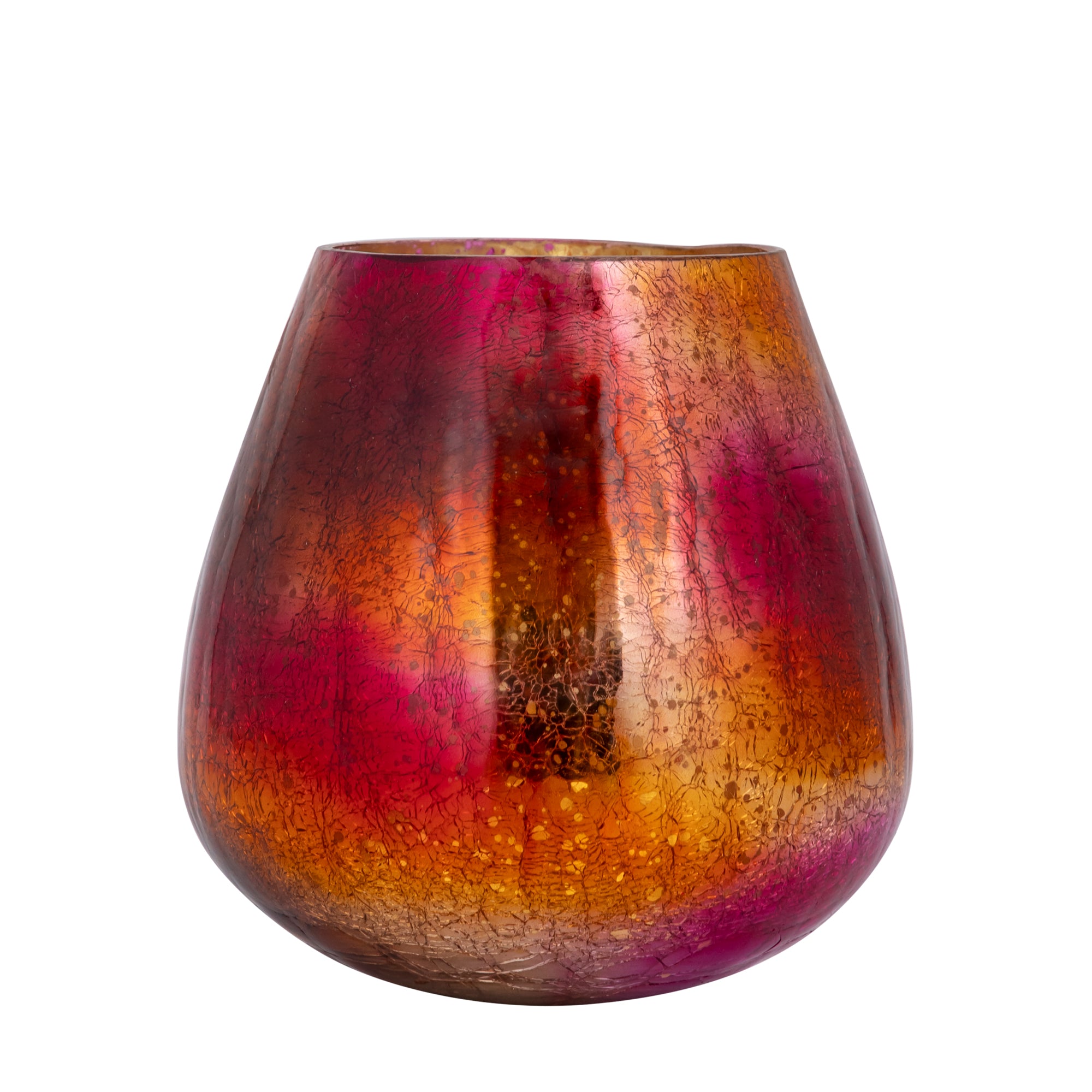 Mayna Bougeoirs en verre — Orange Bulb Stormlight Crackle - Dark Pink