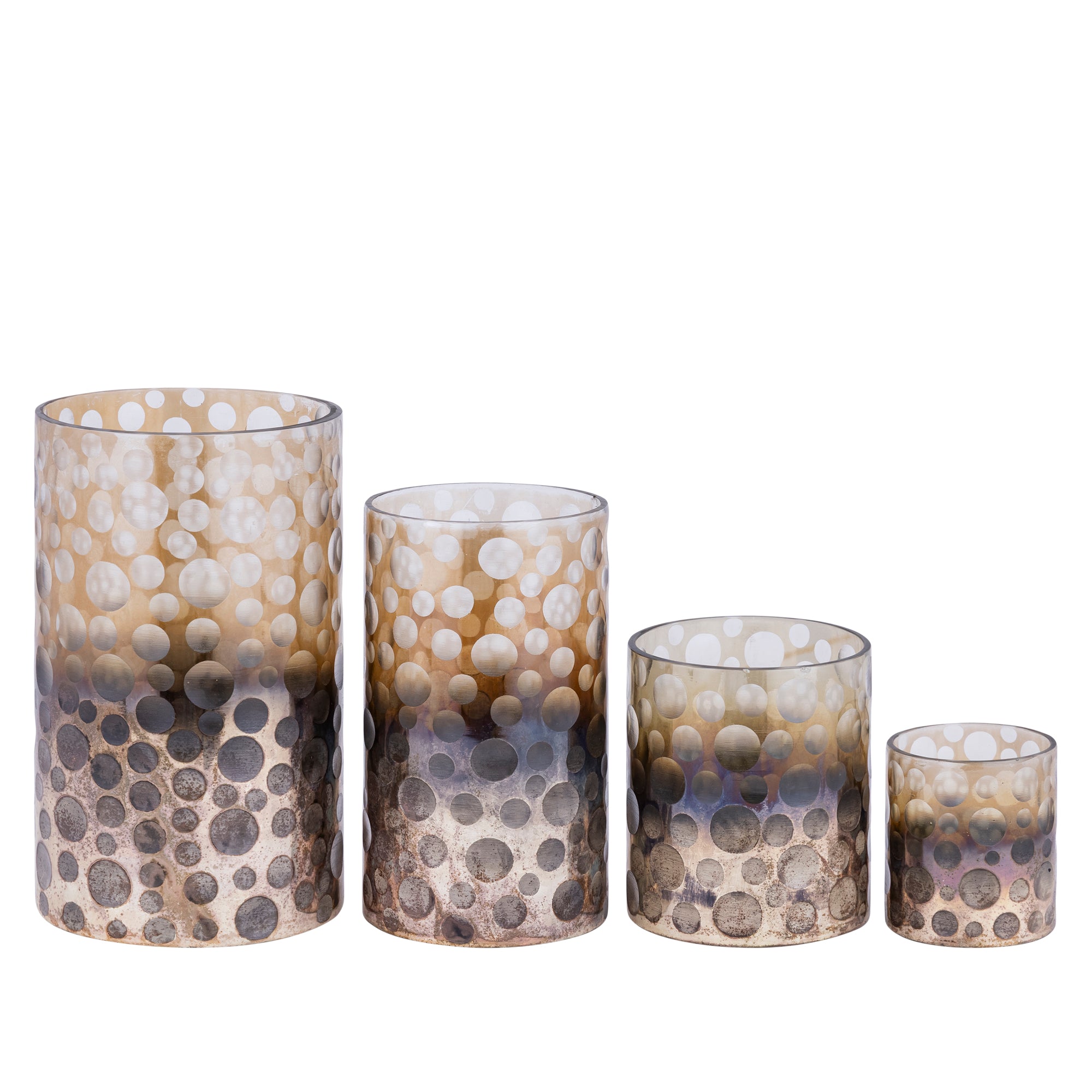 Bridgid Bougeoirs en verre - Marron