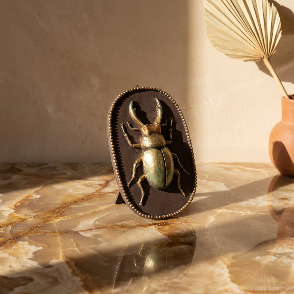 Adalay Gold poly beetle shaped wall hanger
