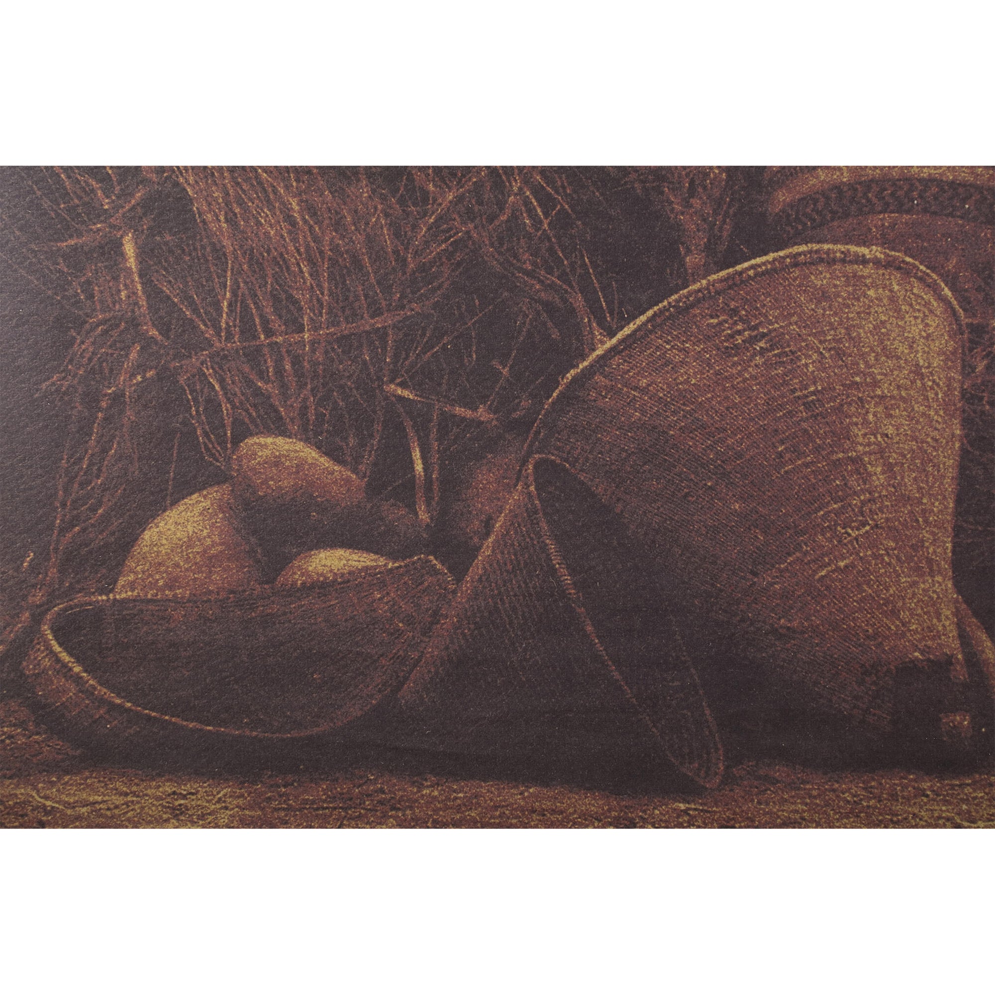Nimrod Dark Brown linnen paiting w baskets small