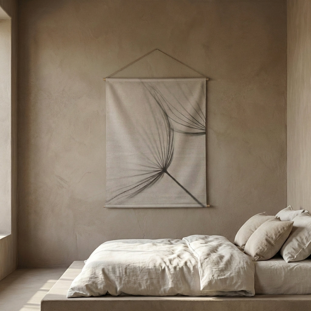 Nimrod Grey linnen paiting with dandelion small