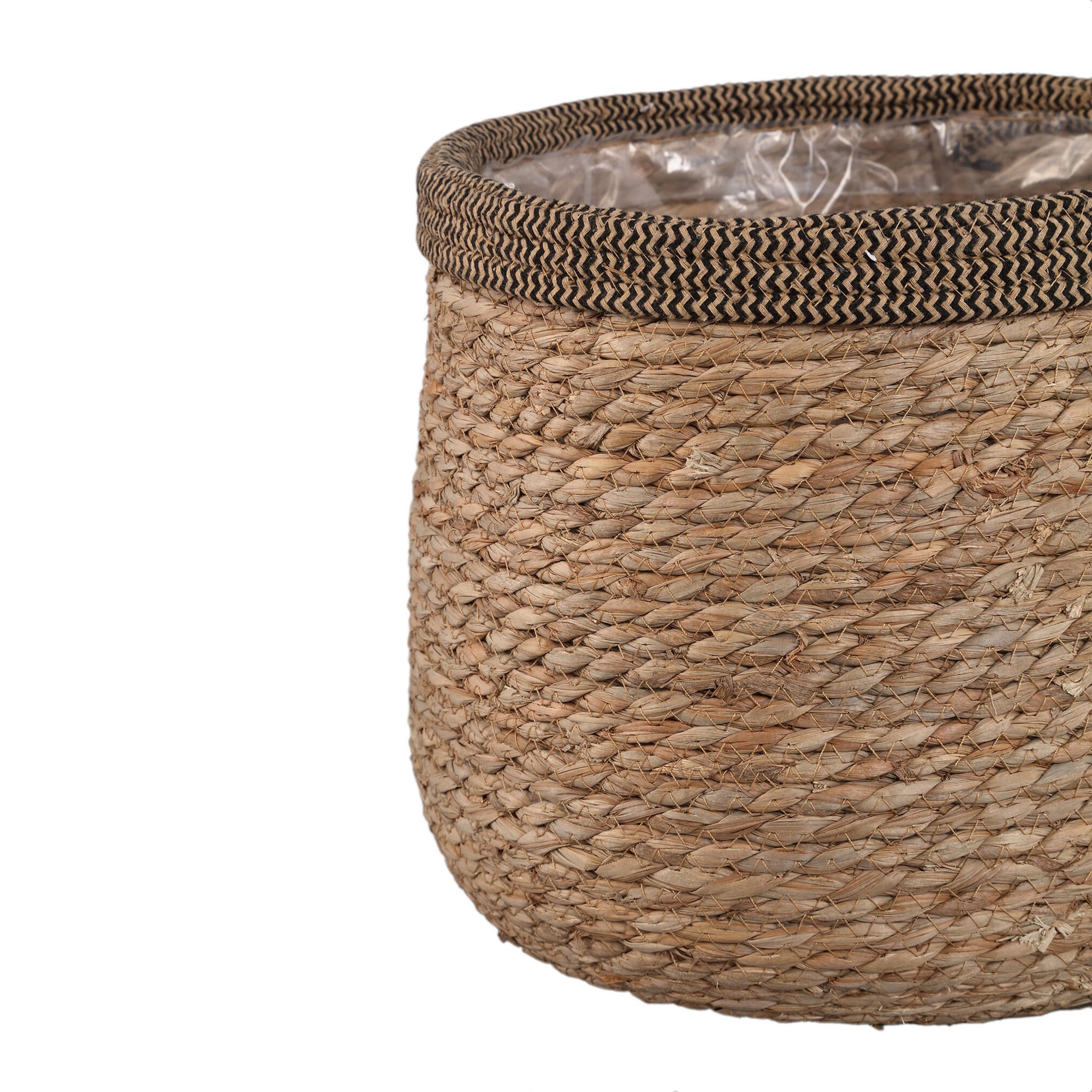 Leavy Dark Brown border taps rattan basket SV2