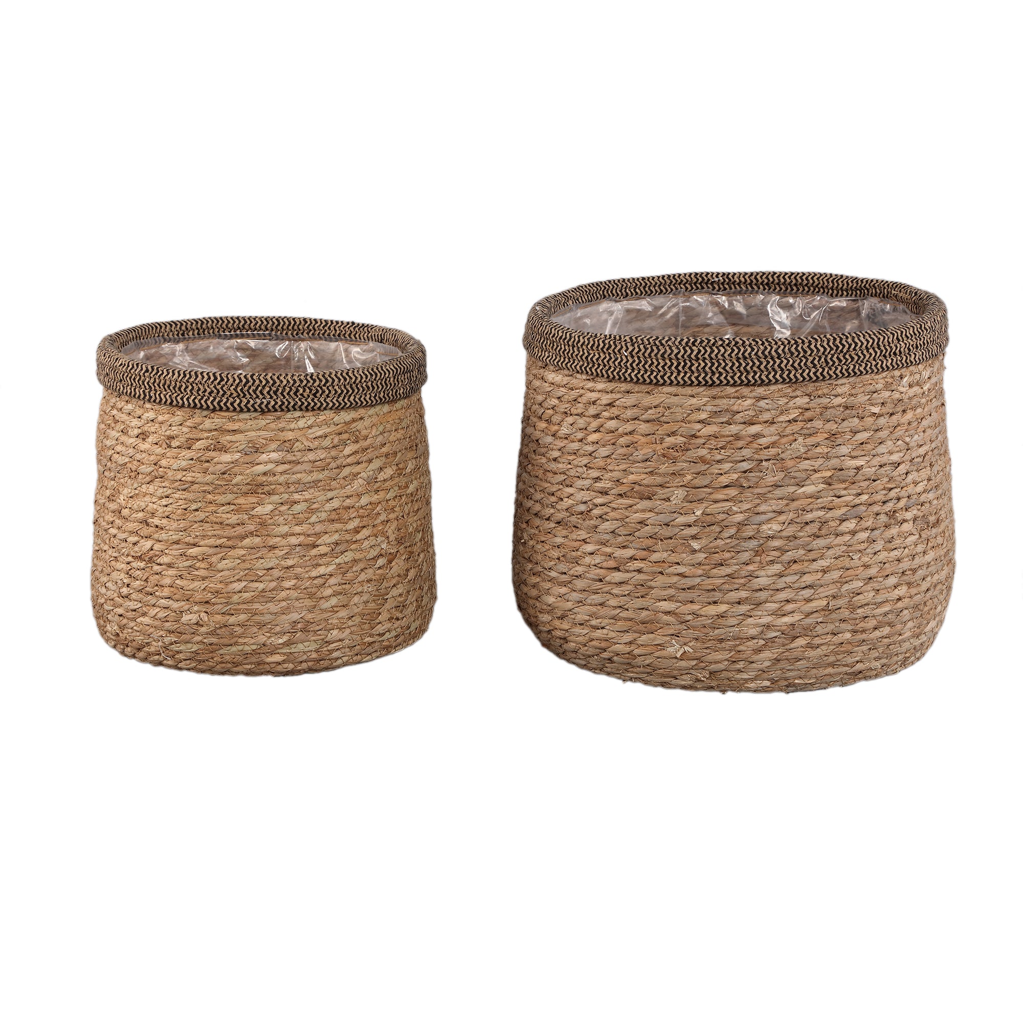Leavy Dark Brown border taps rattan basket SV2
