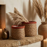 Leavy Rust border taps rattan basket SV2