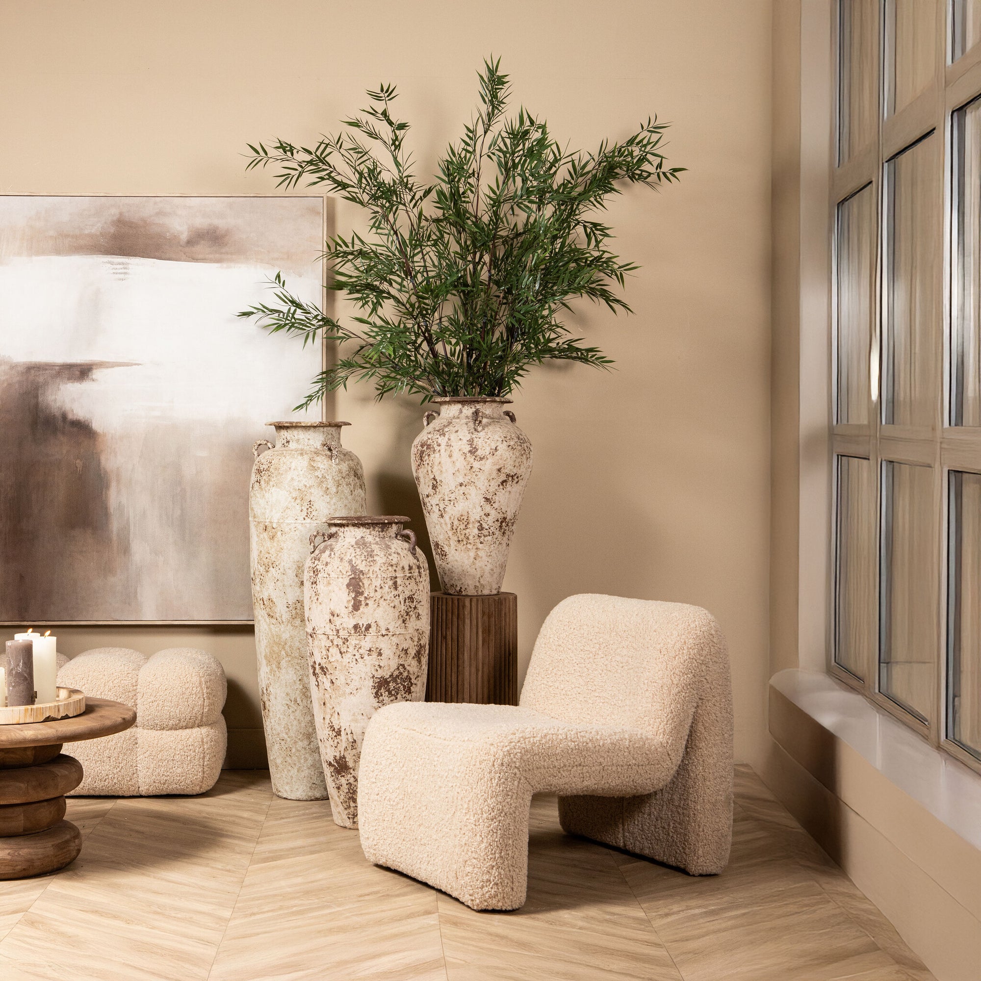 Robena Pot en céramique - L (40x40x120 cm)