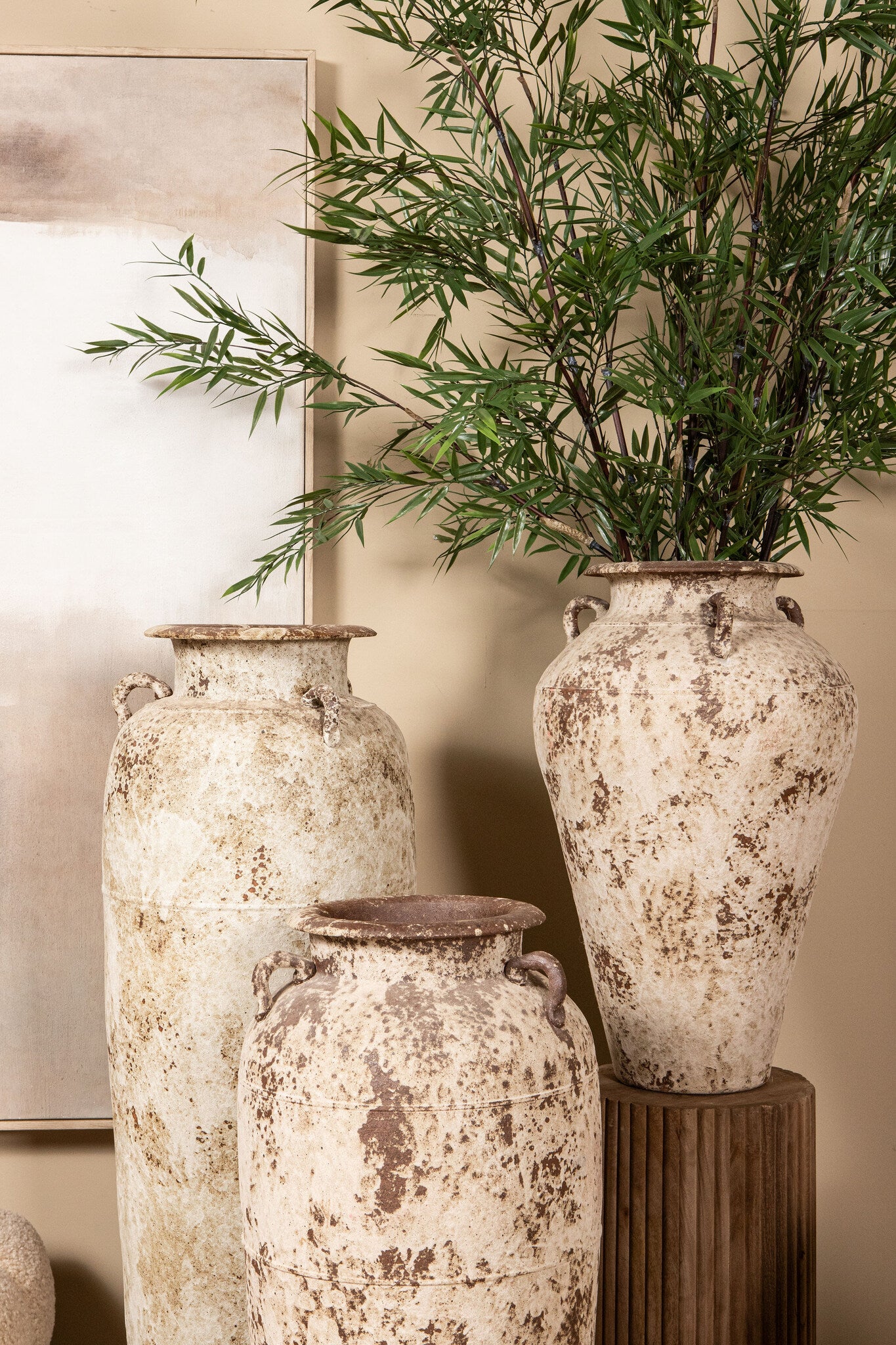 Robena Pot en céramique - L (40x40x120 cm)